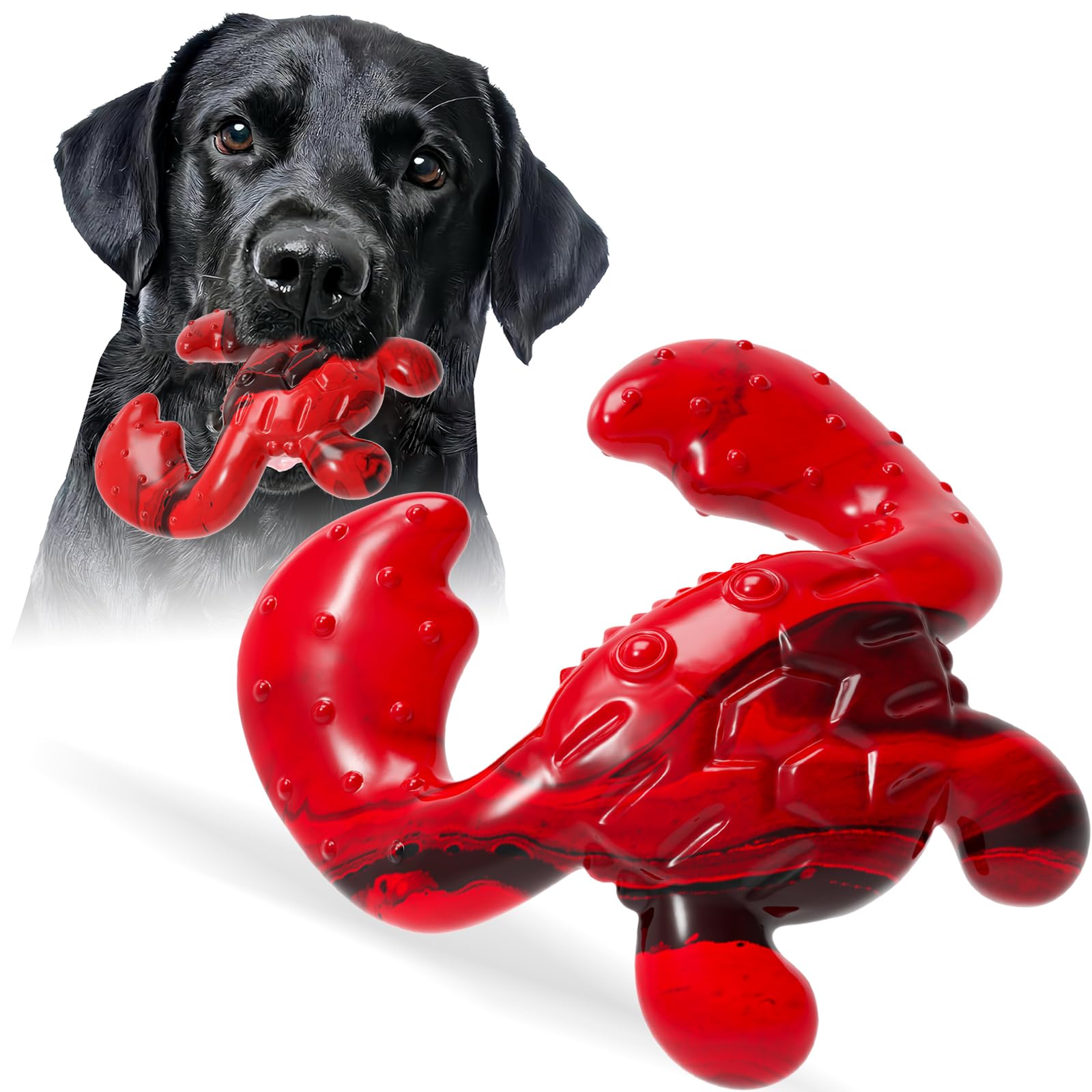 Durable Nylon Dog Chew Toys for Aggressive Chewers - Bacon Flavor Tough Chew Toys for Medium & Large Dogs - Long-Lasting Pet Dental Toys for Powerful Jaws - Perfect for Playtime, Training & Anxiety Relief