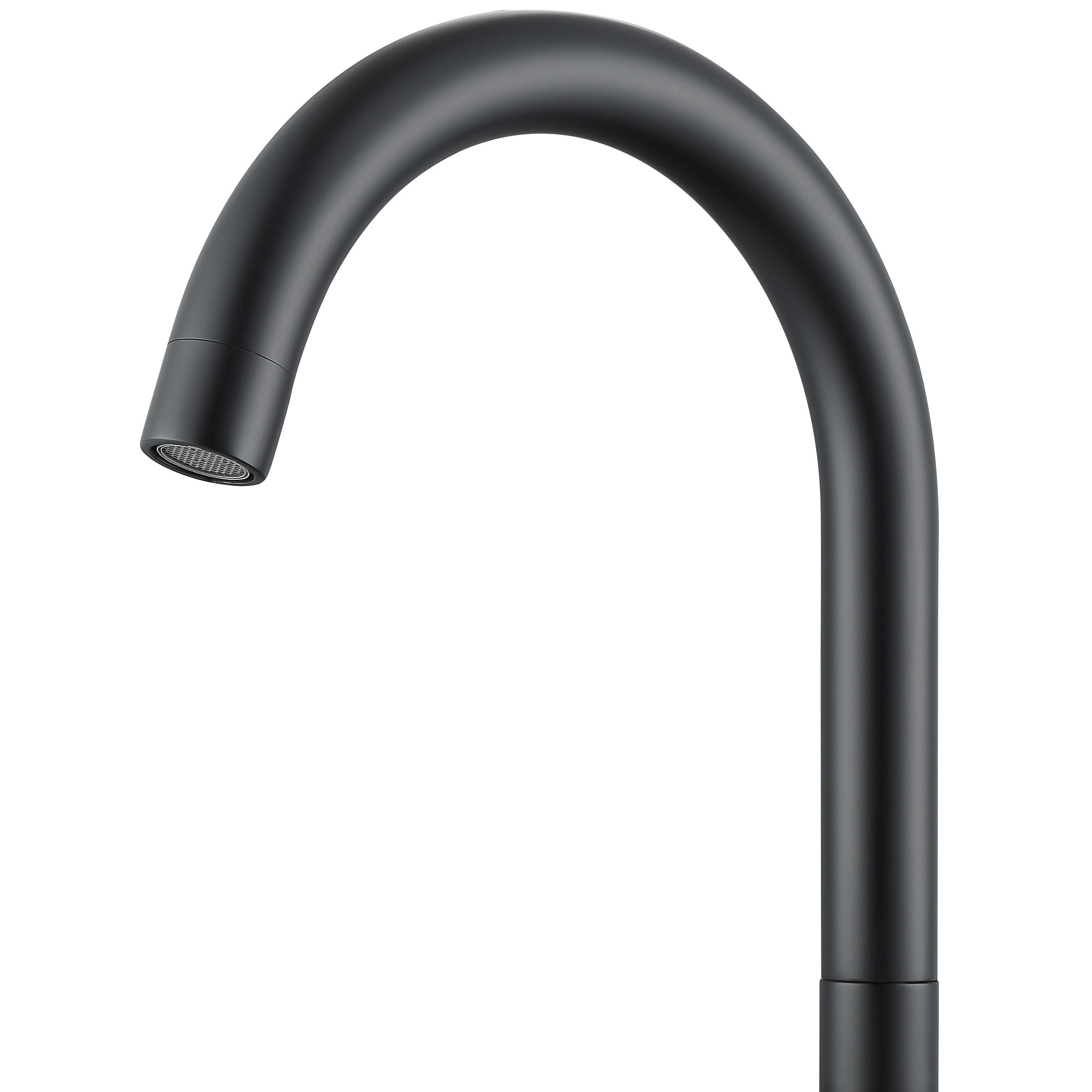 Ancona Ava Series Matte Black Widespread Bathroom Faucet with Cross Handle - Perfect for Modern Vanities and Powder Rooms