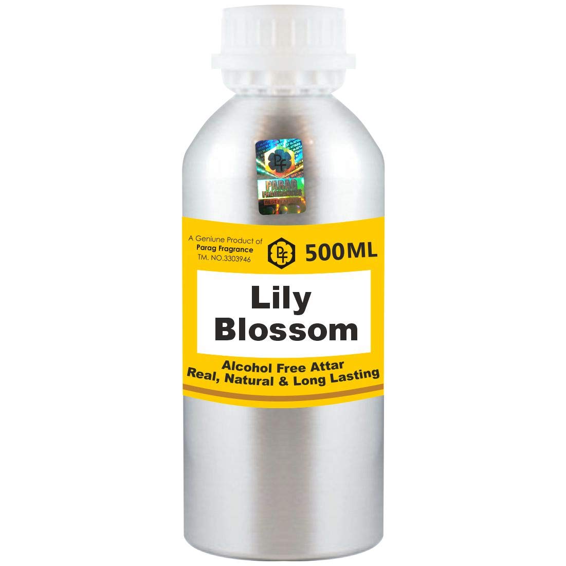 Premium Parag Fragrances Lily Blossom Attar 500ml - Alcohol-Free Long Lasting Perfume Oil for Men & Women | Luxury Scent for Daily Wear, Special Occasions & Religious Ceremonies | Best Itra & Fragrance Oil