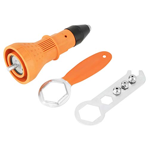 Electric Nut Gun Adapter with Wrench Nozzles - Riveting Tool for Cordless Drills | Heavy Duty Fastener Installation for Automotive, Construction & DIY Projects