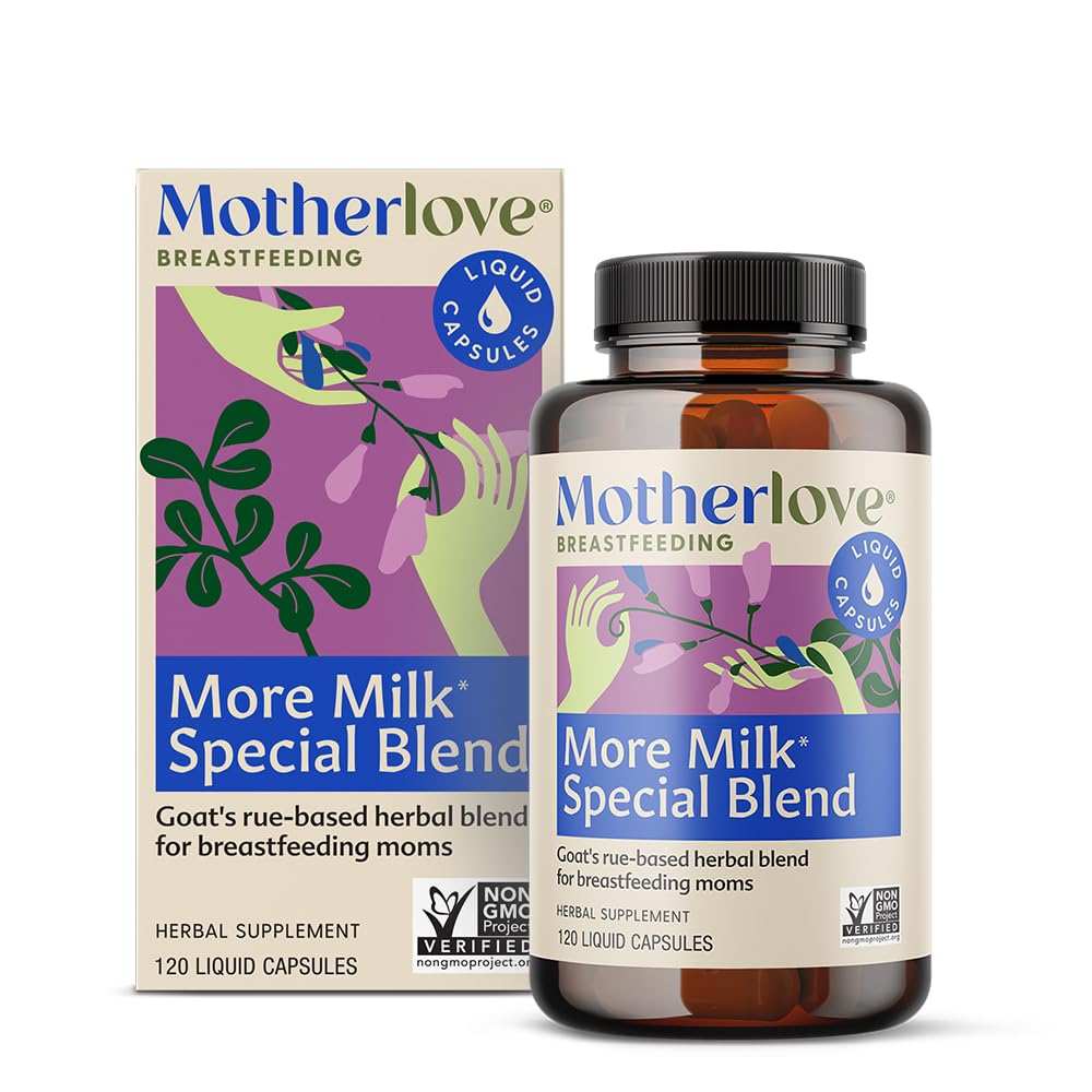 Motherlove More Milk Special Blend (120 Capsules) – Organic Herbal Lactation Supplement with Goat’s Rue to Increase Breast Milk Supply & Support Breast Tissue – Non-GMO, Vegan, Soy-Free – Ideal for Nursing Mothers & Postpartum Breastfeeding Support