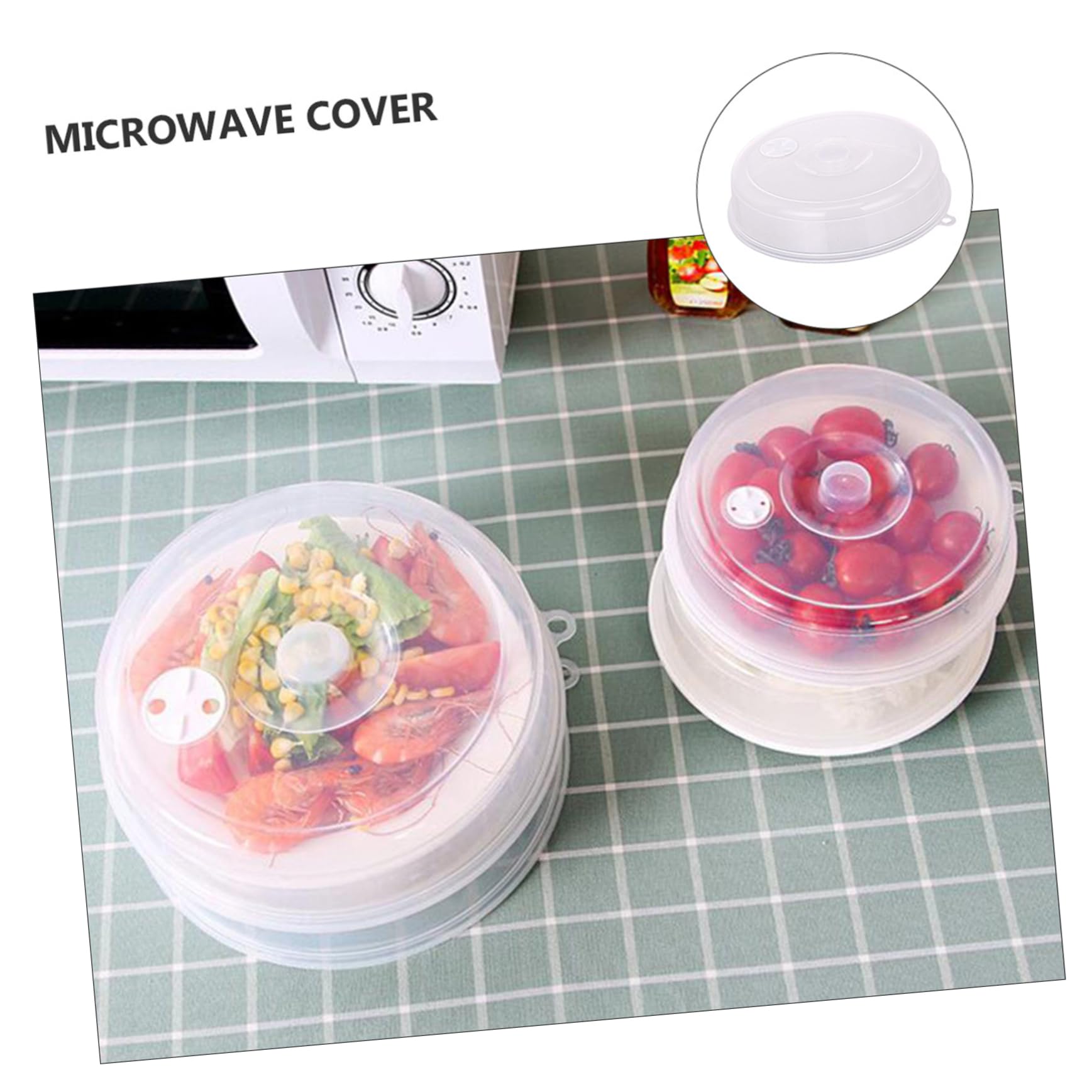 DOITOOL 2-Pack Reusable Food Storage Covers - Microwave Safe, BPA-Free Plastic Leftover Savers with Magnetic Seal for Bowls, Plates & Cups | Perfect for Picnics, Travel, and Home Kitchen Organization