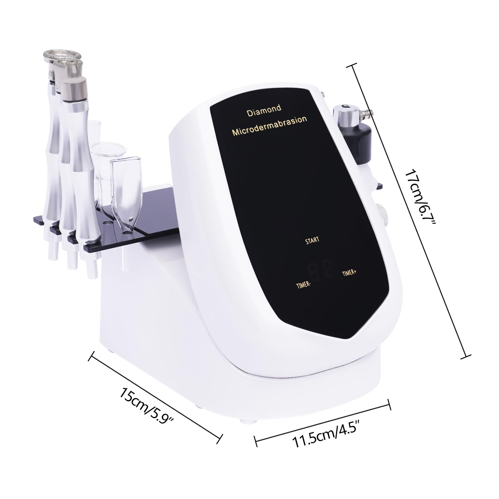 Professional 3-in-1 Diamond Microdermabrasion Machine with Touch Screen & 9 Sculpting Heads - At-Home Facial Skin Care Device for Exfoliation, Wrinkles & Blackheads | Perfect for Spa, Salon & Personal Skincare Routine