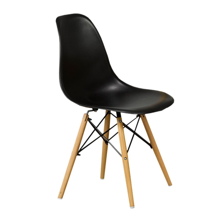 Black Eiffel Chair Set of 4 - Modern Parisian Style Dining Chairs for Kitchen, Dining Room & Outdoor Patio