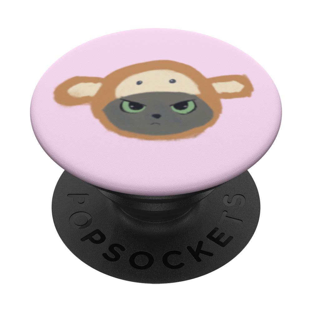 Angry Monkey Cat Tabby PopSockets - Expandable Grip & Stand for iPhone, Samsung & Tablets - Perfect for Gaming, Selfies & Everyday Phone Protection