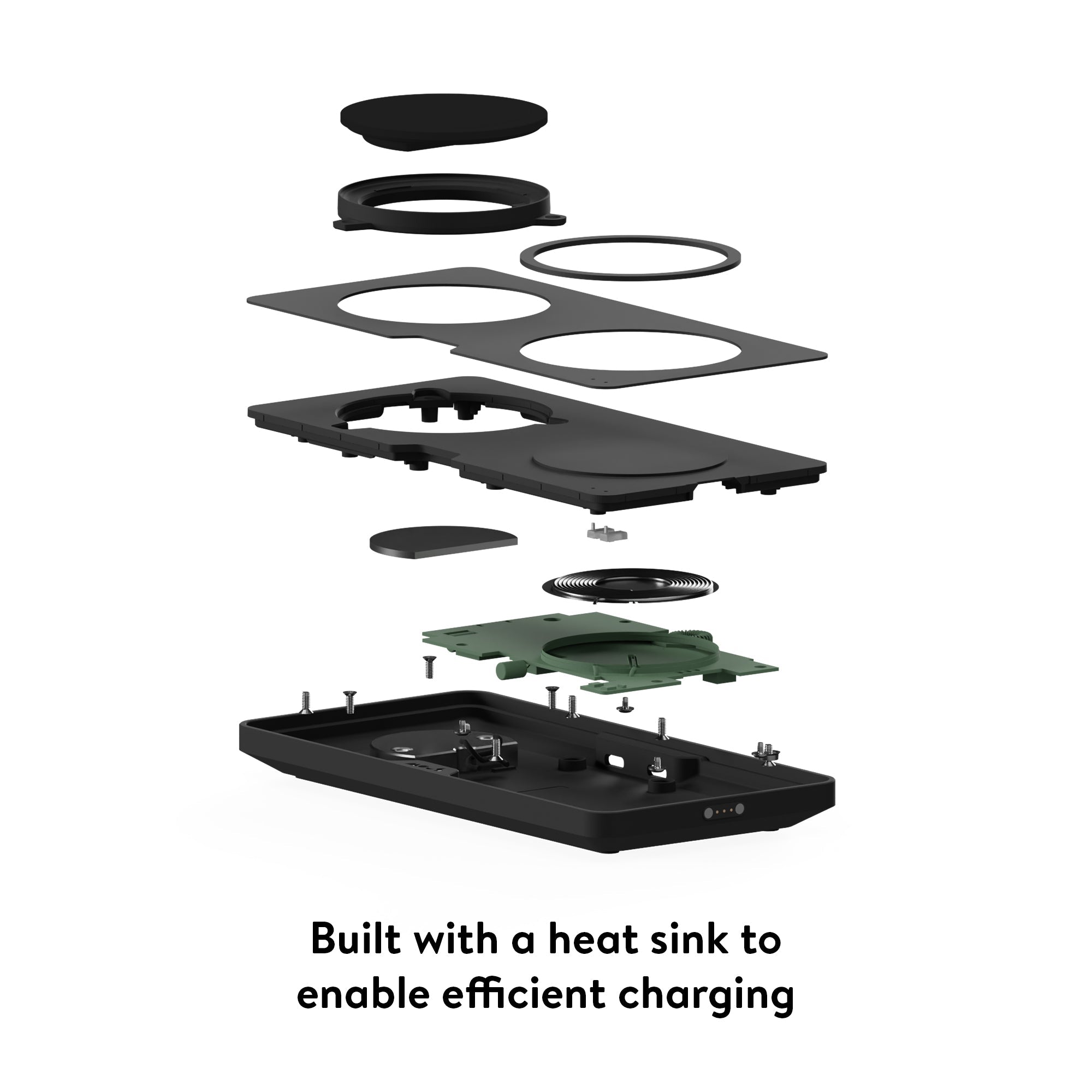 Fast Wireless Charging Station with Qi2 Technology - Matte Black Multi-Device Charger for iPhone 15/14/13, Samsung Galaxy S23/S22, AirPods - Perfect for Home, Office & Travel