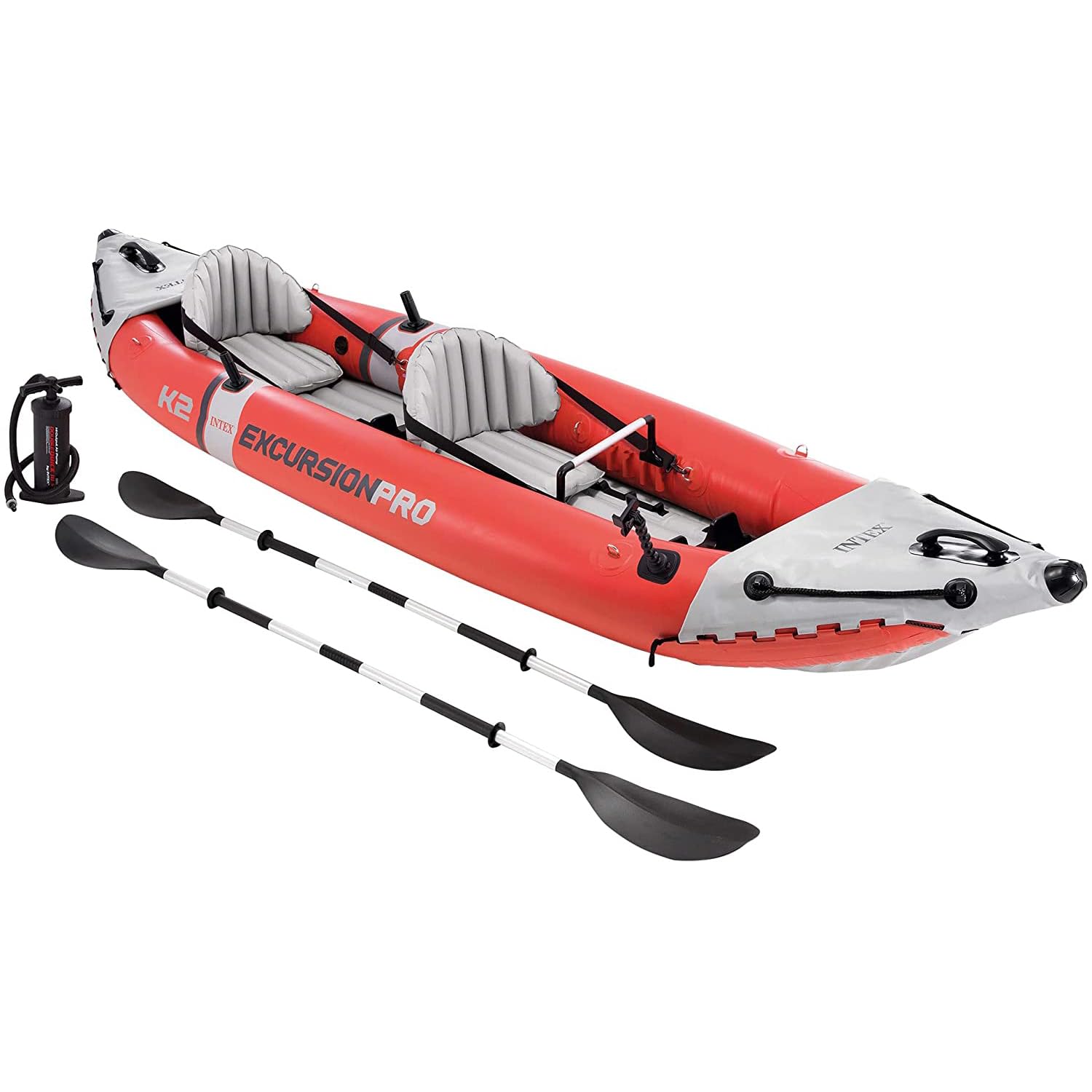 Intex Excursion Pro K2 2-Person Inflatable Kayak with Aluminum Oars & High Output Pump - Perfect for Lakes, Rivers & Outdoor Adventures