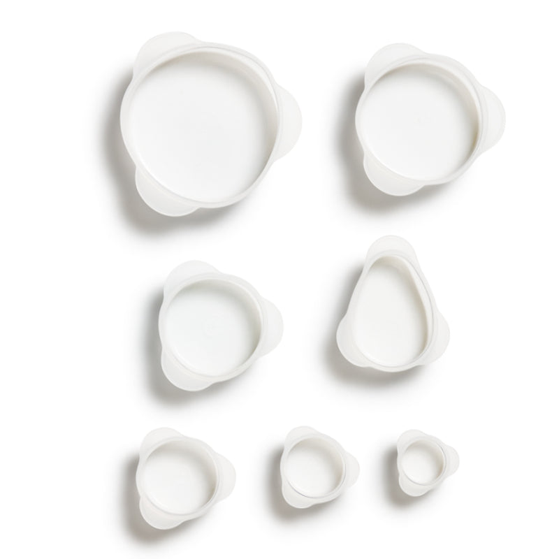 Danesco Silicone Produce Savers Set of 7 - Reusable Food Storage Containers for Fruits, Vegetables & Meal Prep - BPA-Free, Eco-Friendly Kitchen Essentials for Freshness & Organization