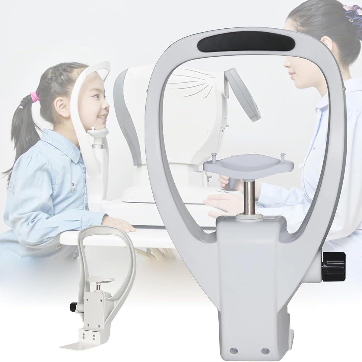 Adjustable Forehead Rest for Eye Training - 40mm Height Adjustment Knob - Optometry Accessory for Vision Therapy & Optical Instruments - Perfect for Eye Exams, Vision Therapy, and Optometry Practices