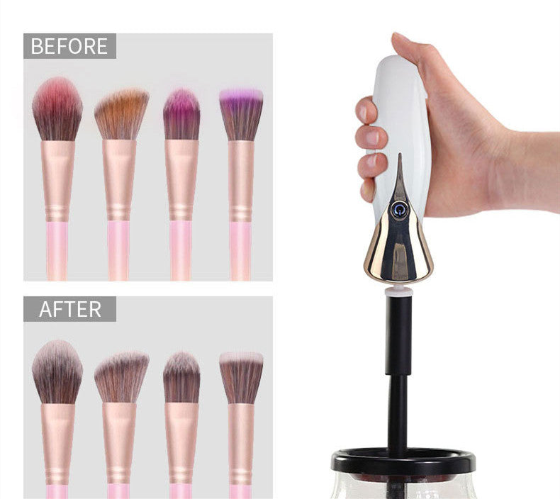 Electric Makeup Brush Cleaner USB-Powered - Deep Clean & Sanitize Brushes for Flawless Makeup Application at Home or Salon