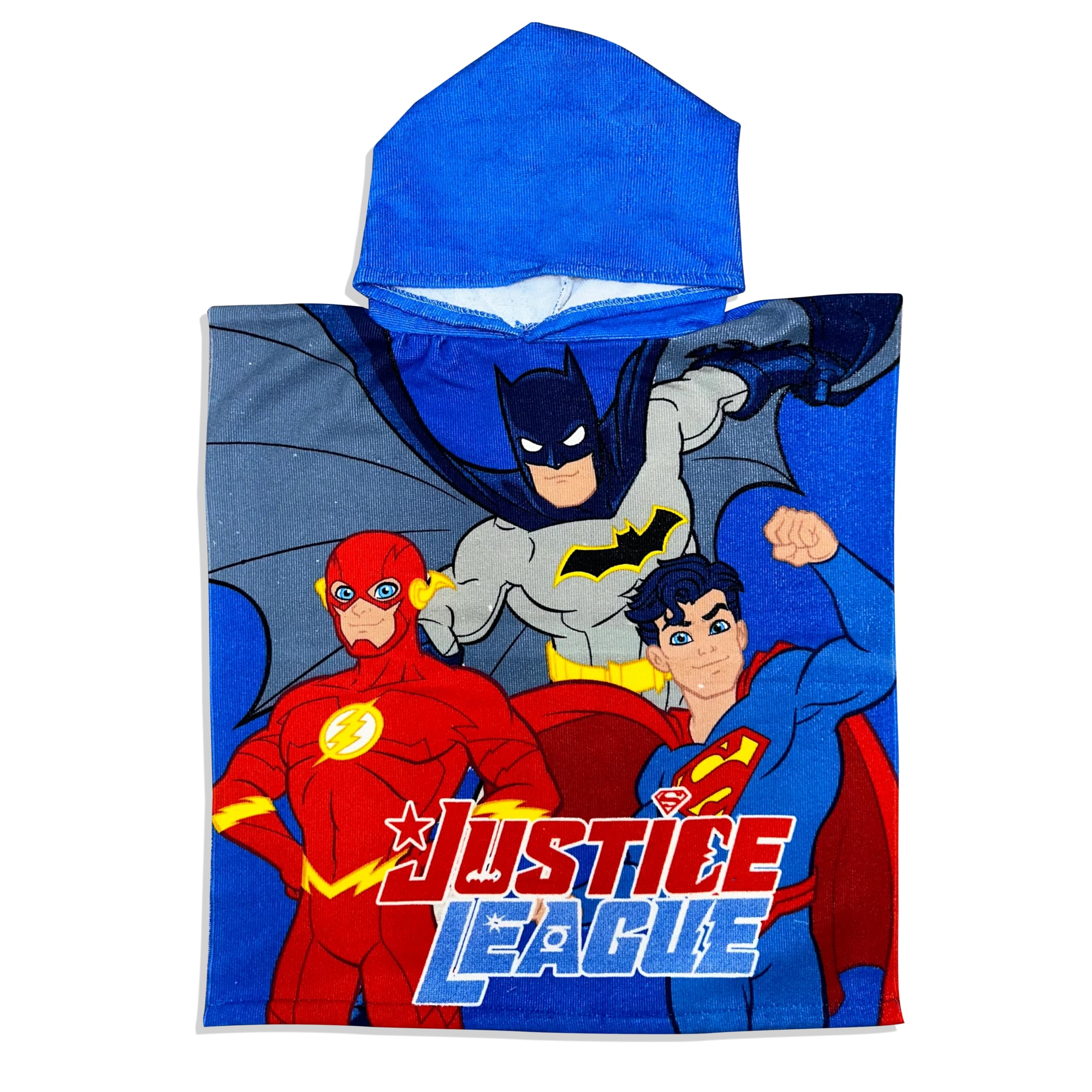 Justice League Microfiber Towel Set - Flash, Batman, Superman & Cyborg - Super Absorbent Quick Dry Gym & Sports Towel for Workout, Travel & Home Use