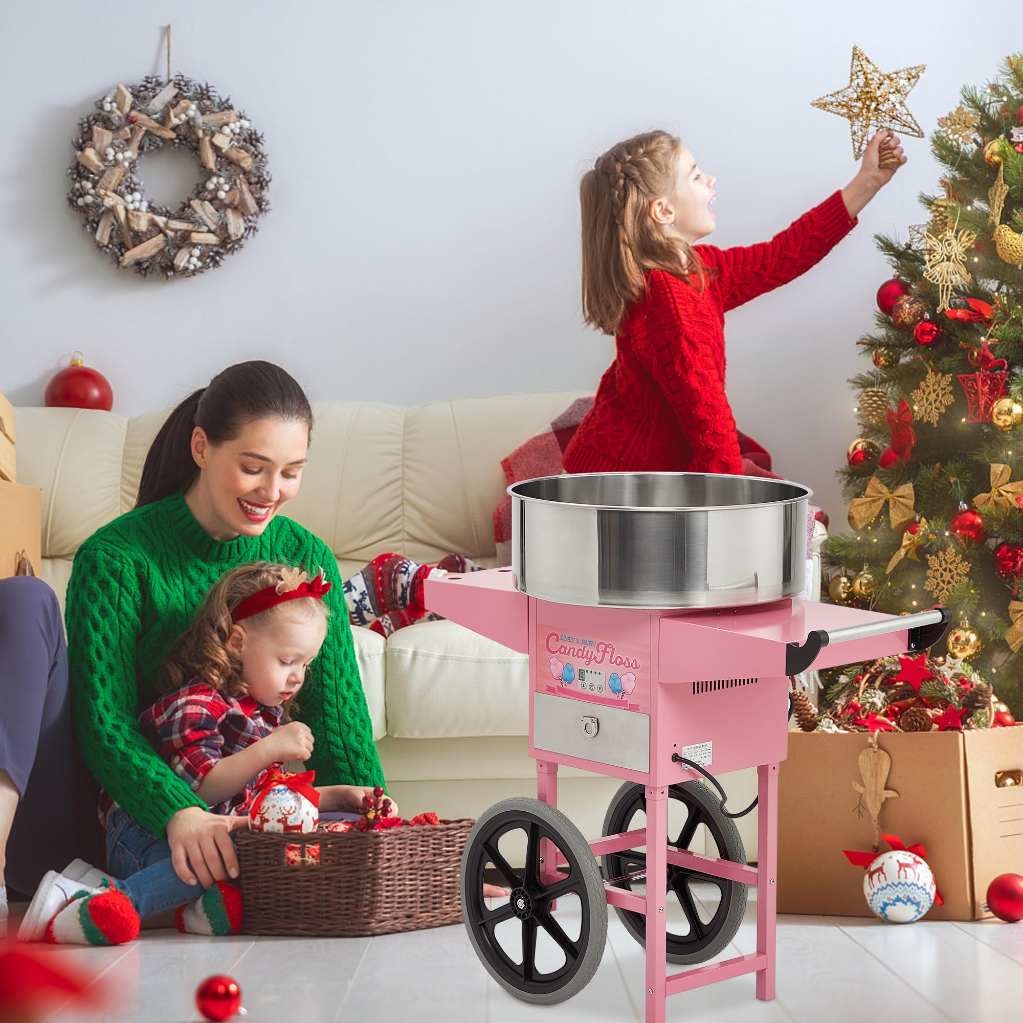 Garvee Extra Large Commercial Cotton Candy Machine - Electric Cotton Candy Floss Maker with 20