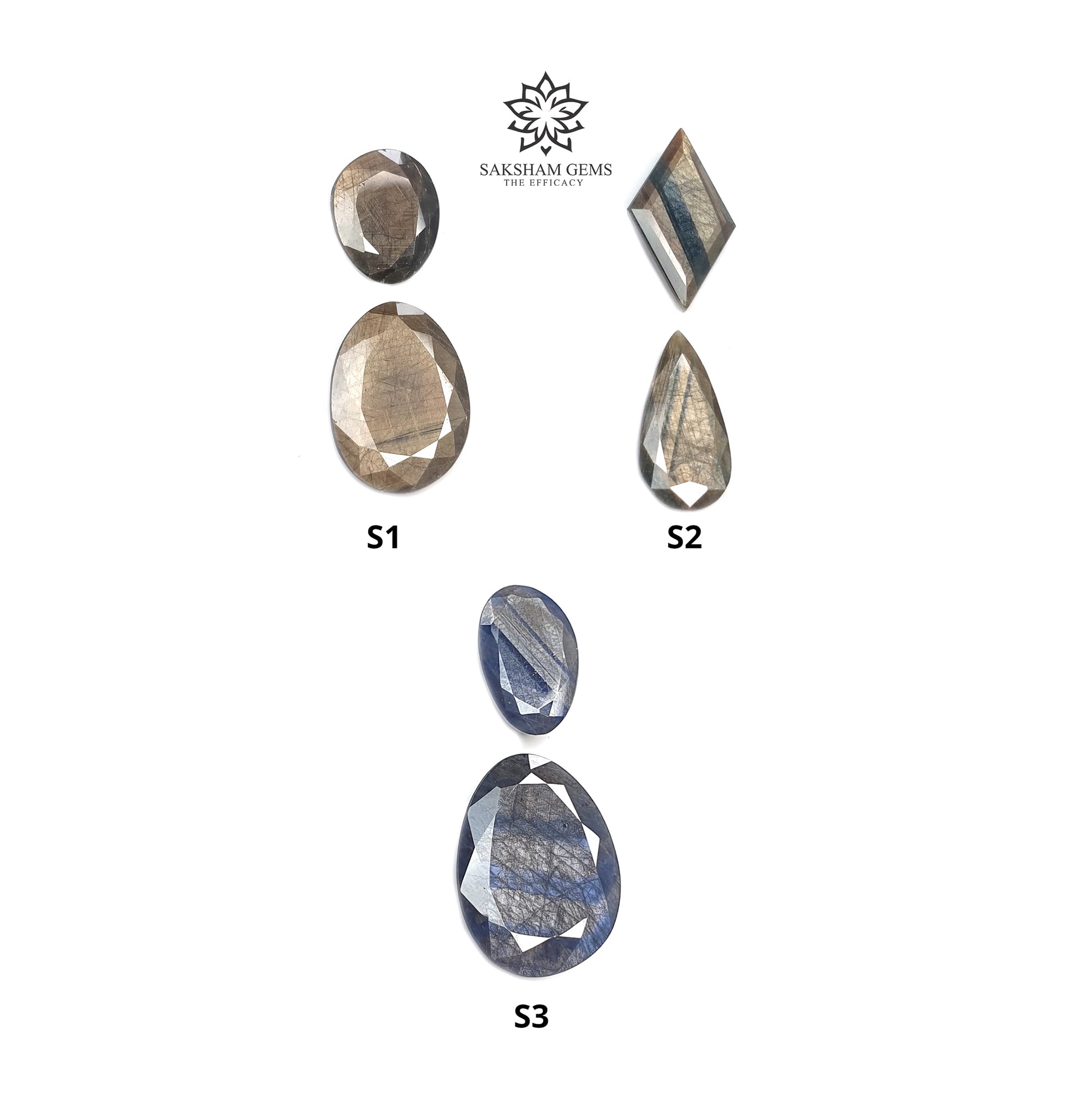 Natural Untreated Unheated Golden Brown Chocolate & Blue Sheen Sapphire Gemstone Set (2pcs) - Unique Uneven Shape for Jewelry Making, Engagement Rings & Collector's Gifts