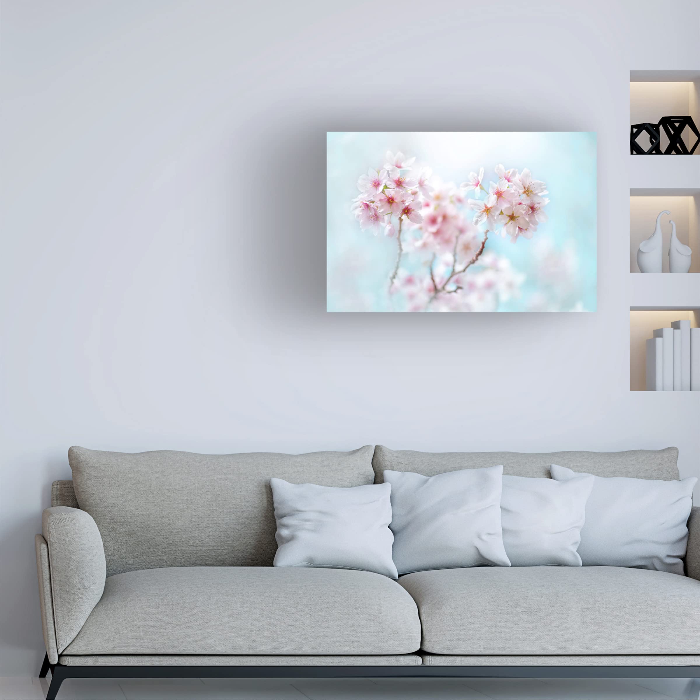 Jacky Parker 'Yoshino' Canvas Art Print - Japanese Cherry Blossom Wall Decor for Living Room, Bedroom & Office - Trademark Fine Art Collection