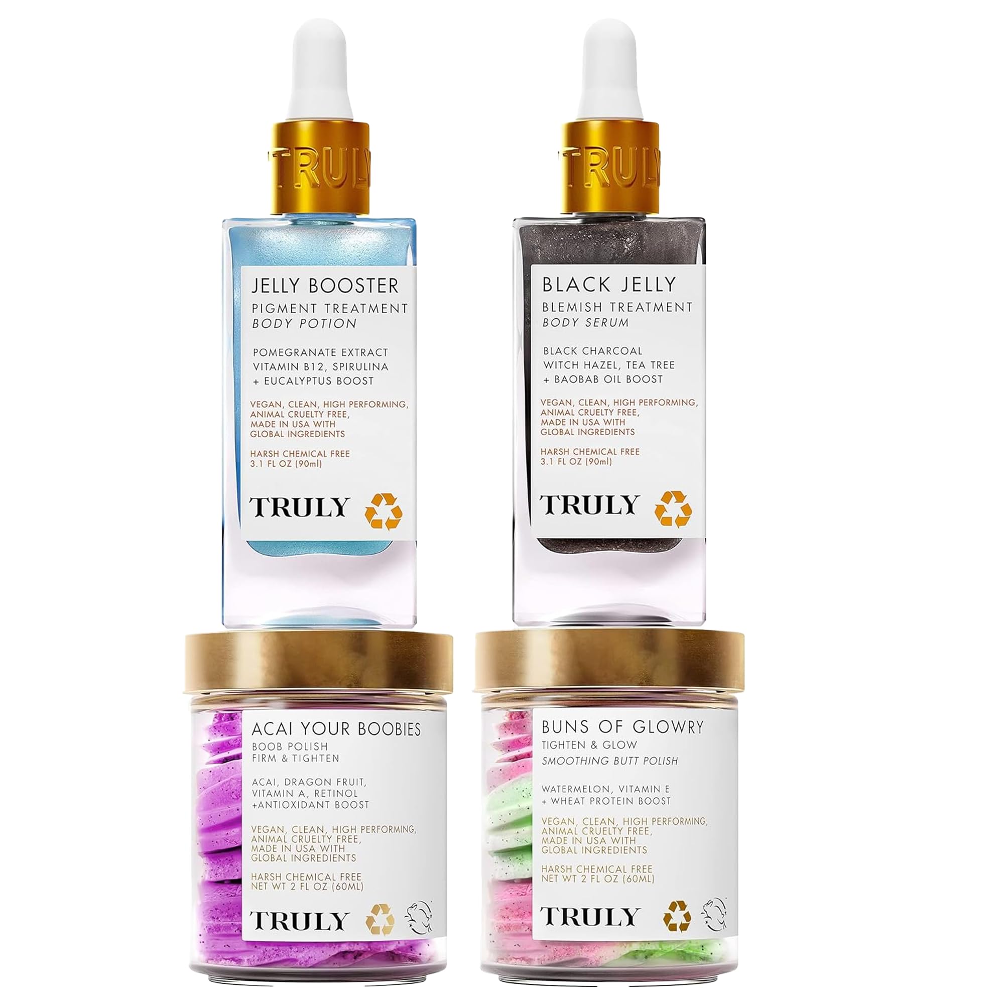 Truly Beauty Women's Shaving Set - Smooth Shave Cream, Exfoliating Scrub & Hydrating Body Butter Kit for Silky Skin | Perfect for Pre-Waxing, Post-Shower & Travel Skincare Routine