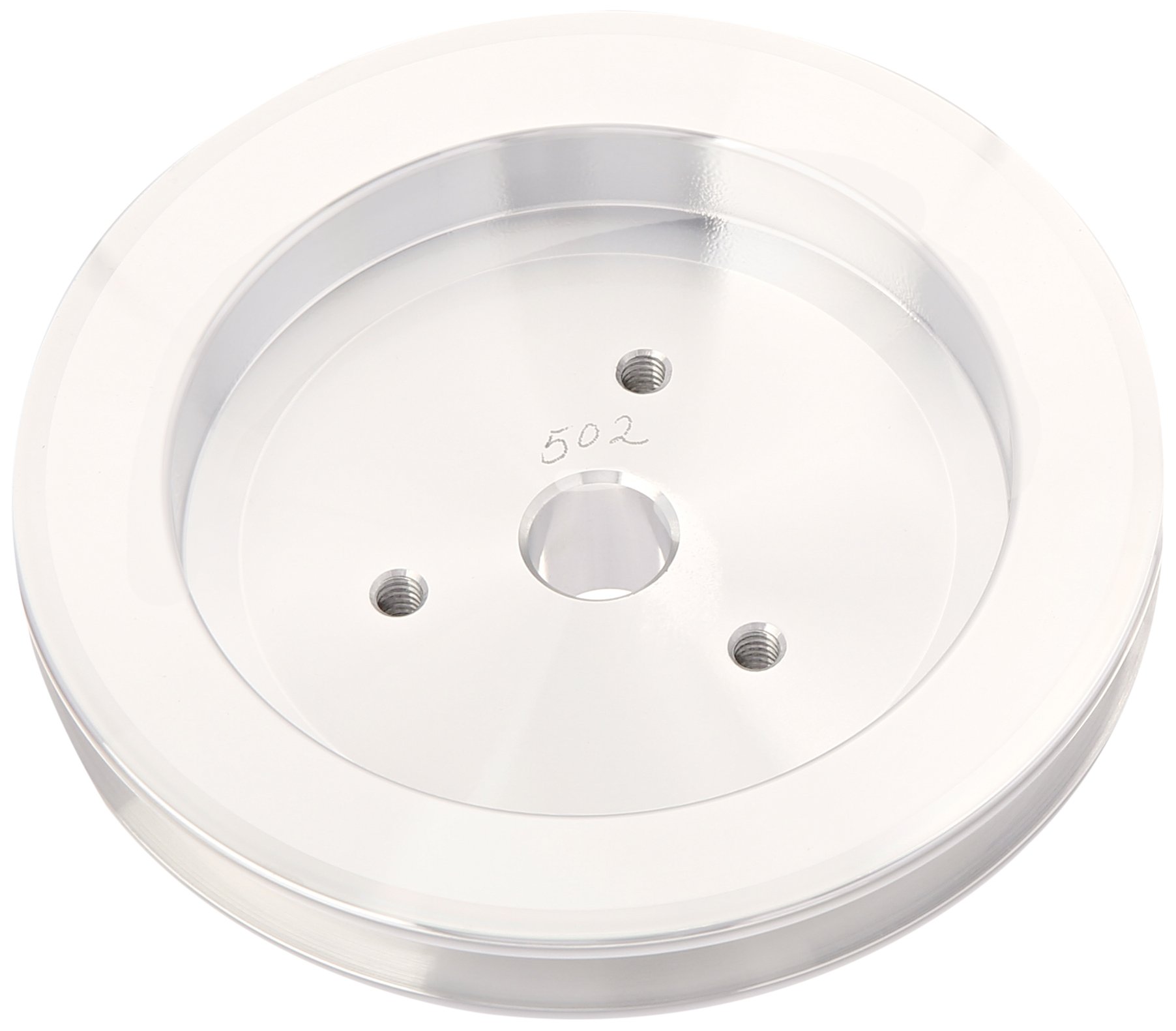 502 Clear Powdercoat Aluminum 1V Power Steering Pulley - High Performance Replacement Part for Smooth Steering | Perfect for Car Restoration, Racing & Off-Road Vehicles