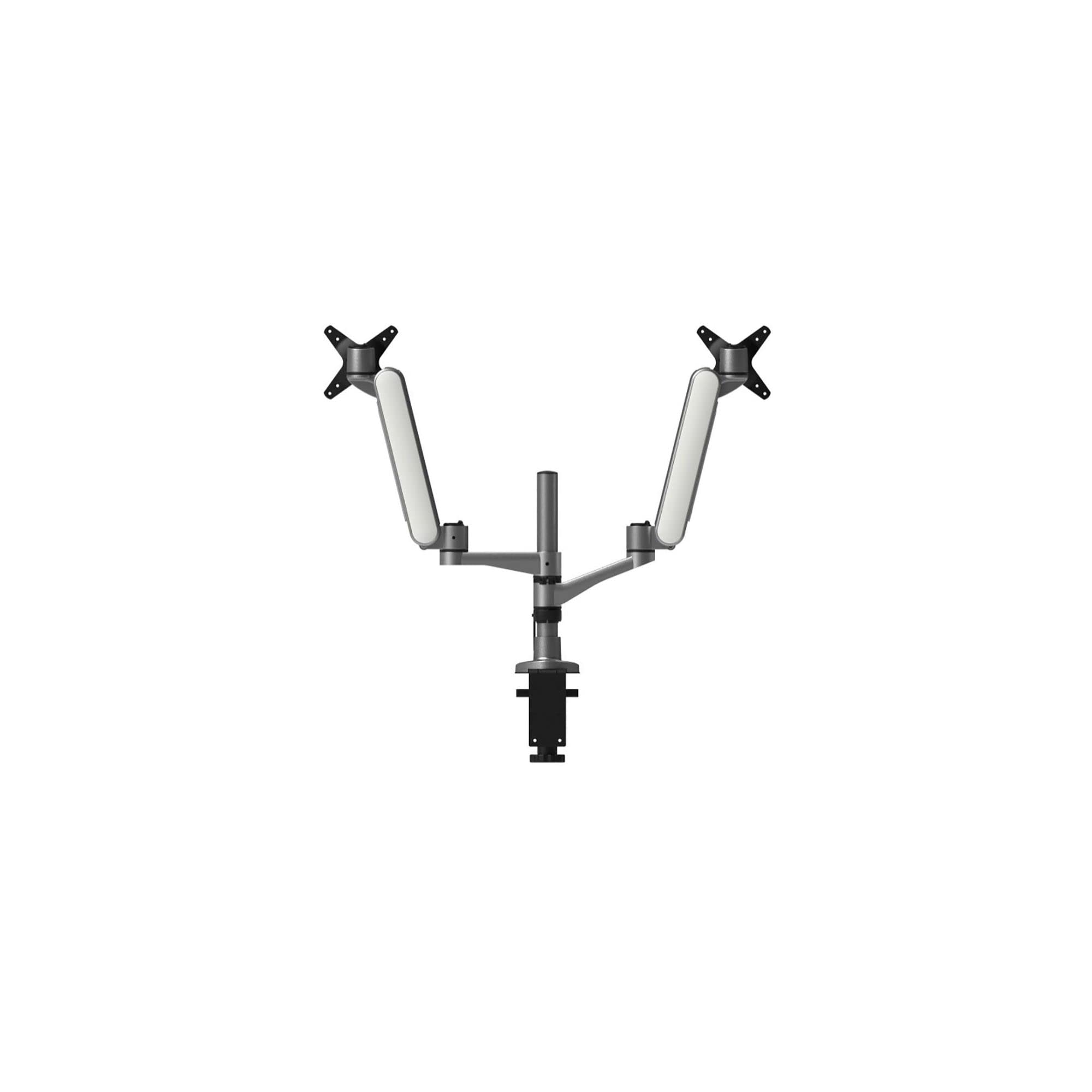Kantek KTKMA320 Silver Monitor Arm - Adjustable Single Monitor Mount for Home & Office Desk - Ergonomic VESA Compatible Stand for 13-32 Inch Screens