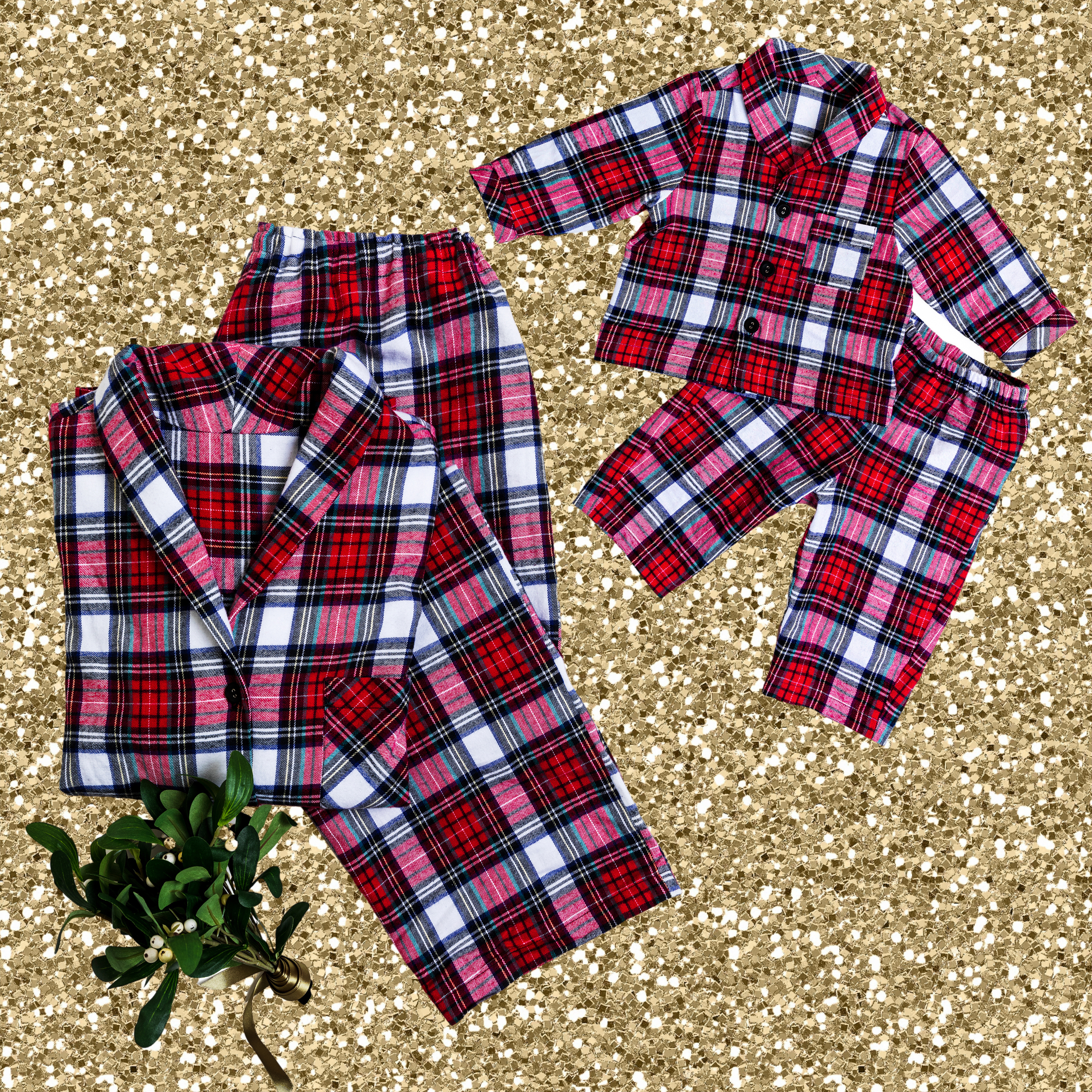 Mom & Mini Matching Set - Red Tartan Plaid Outfit for Women and Kids | Perfect for Family Photos, Holidays & Special Occasions