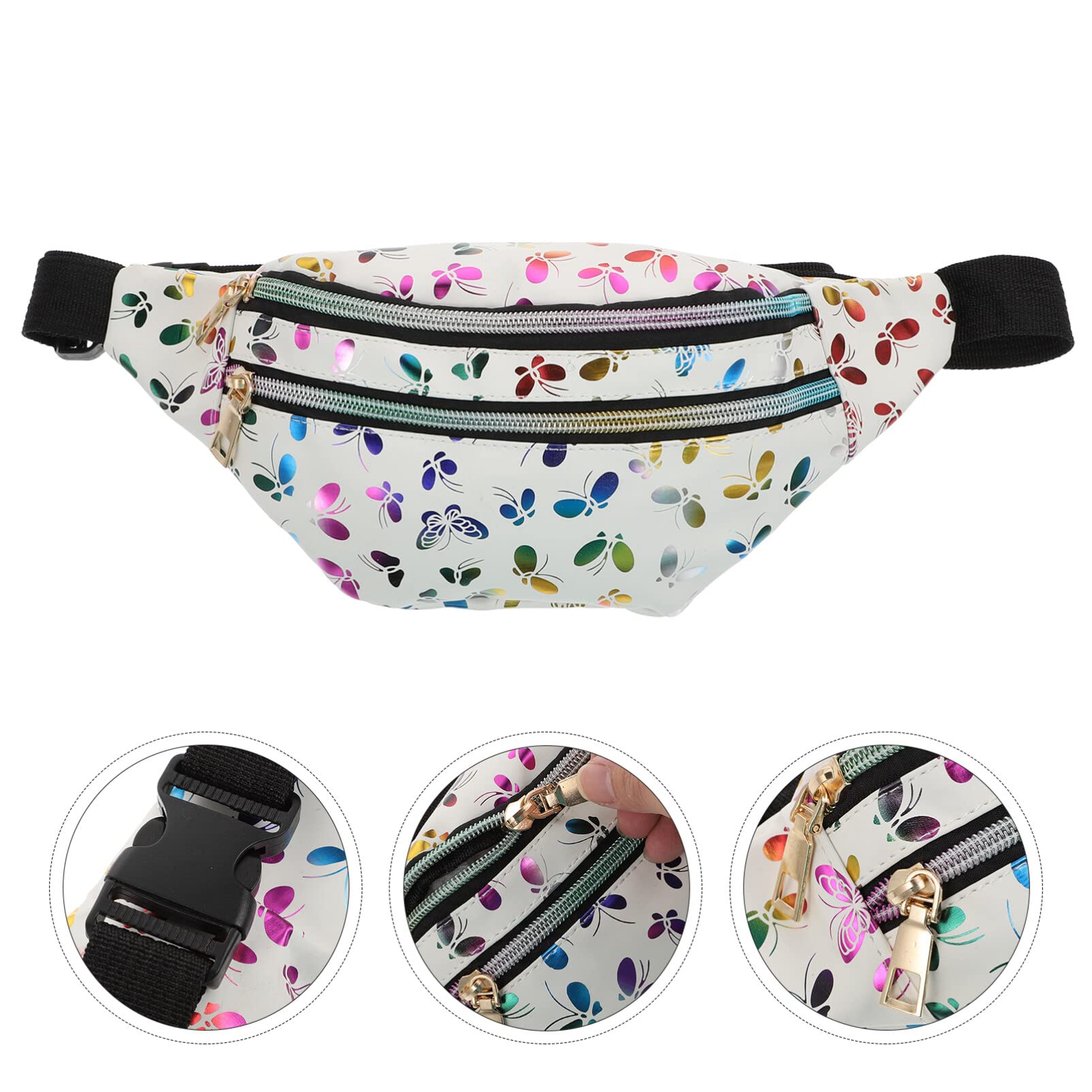 Stylish Waist Bag for Women & Men - Crossbody Shoulder Bag with Adjustable Strap - Trendy Decorative Fanny Pack (White) - Perfect for Travel, Hiking, Shopping & Daily Use
