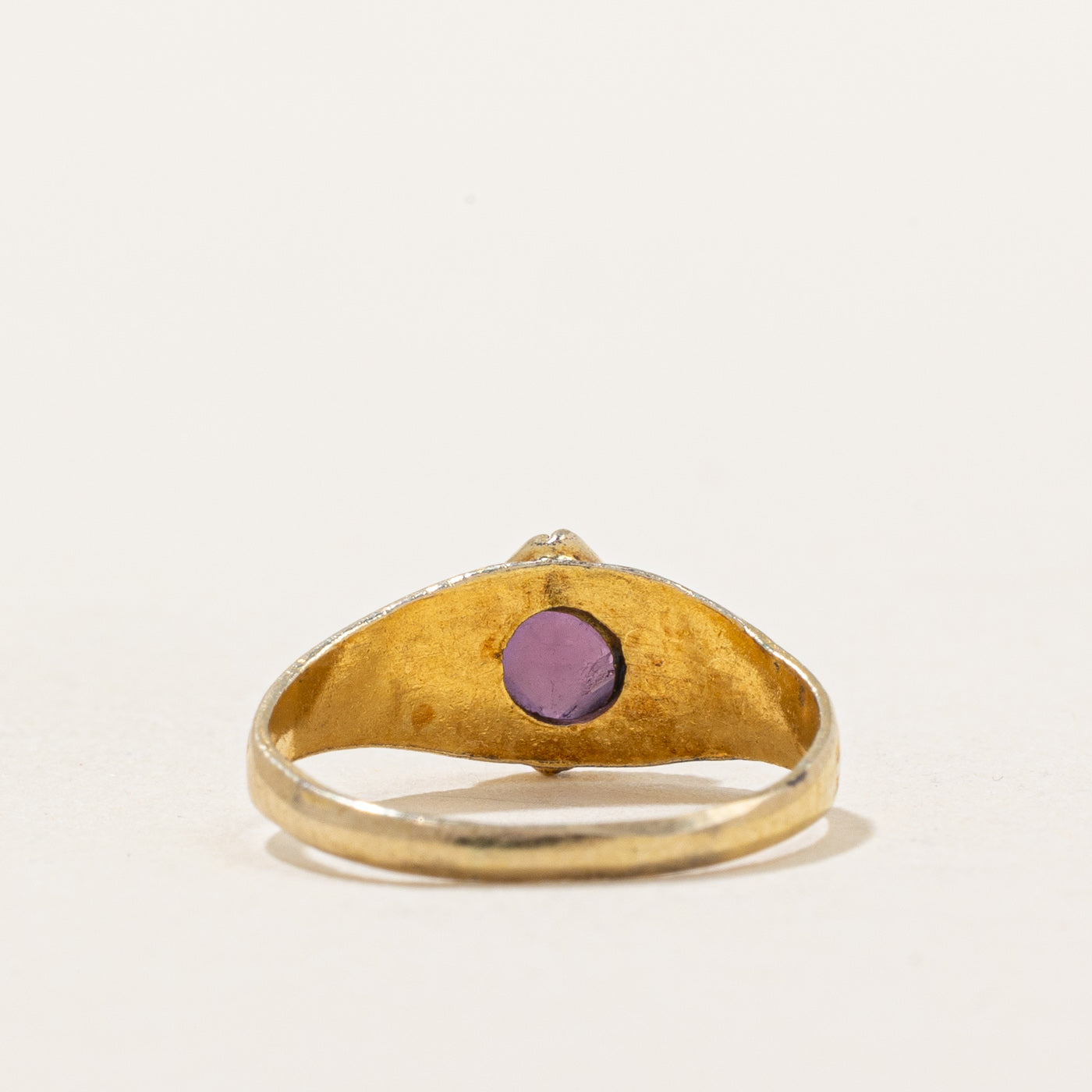 Natural Amethyst Baby Ring - 0.20ct Genuine Purple Gemstone - Size 1 Adjustable Infant Ring - Perfect for Christening, Newborn Photos & Special Occasions