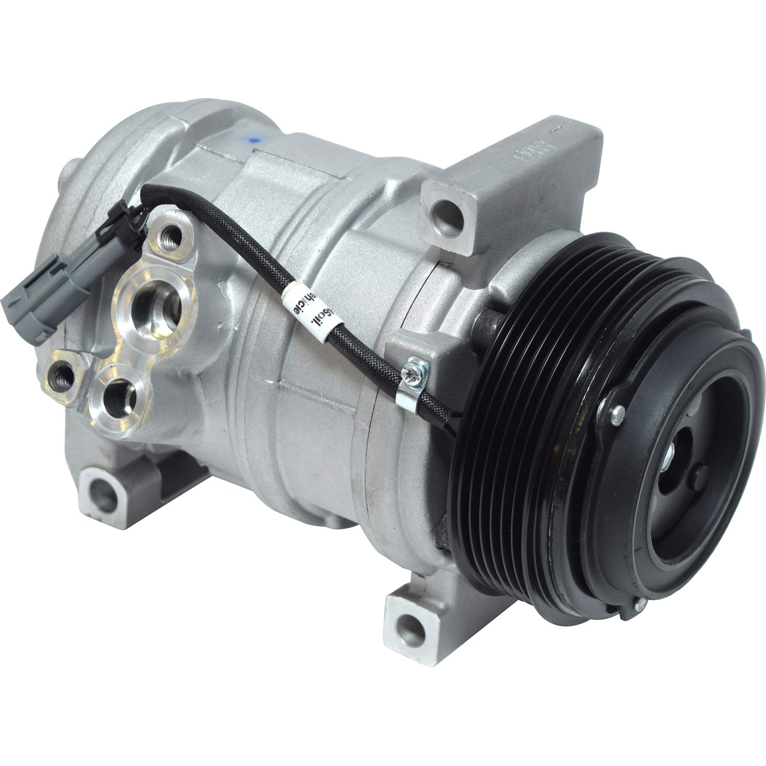 10SE18F A/C Compressor with 6 Groove Clutch 12V - Silver Aluminum Automotive AC Compressor | Durable Construction, Fully Tested | 1-Year Warranty | Perfect for Car & Truck Air Conditioning System Repair & Replacement