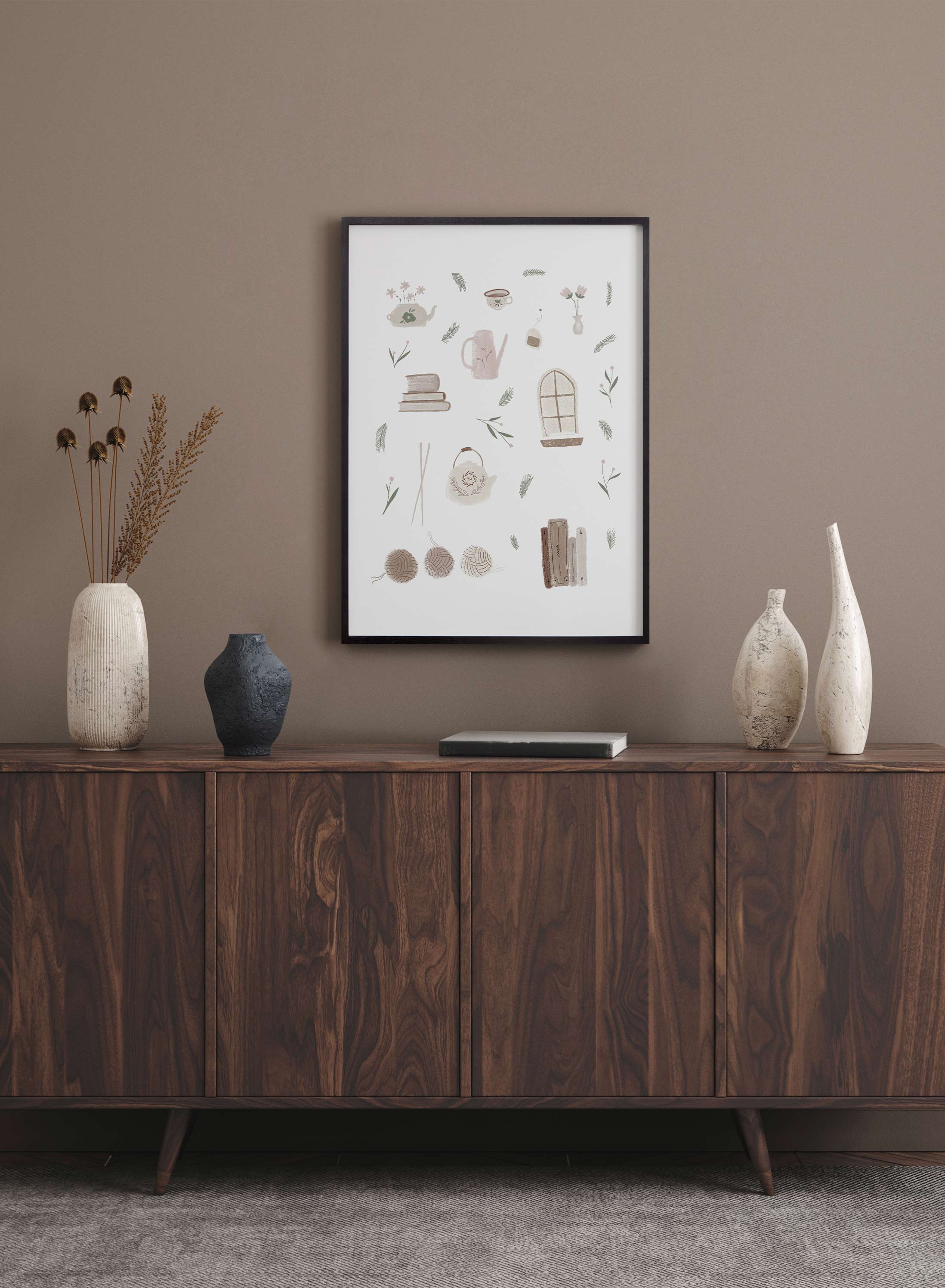 Introvert Bliss Poster - Minimalist Wall Art for Home & Office Decor - Perfect for Quiet Spaces, Bedrooms & Reading Nooks