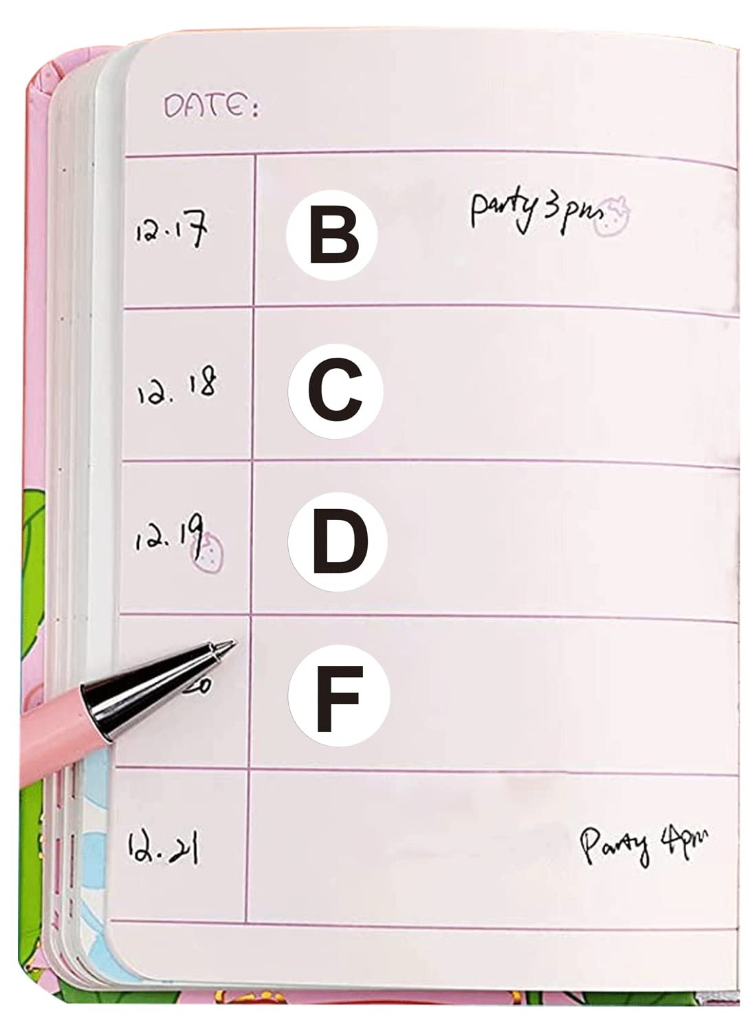 D Letter Inventory Labels - 1 Inch Round Circle Dots Stickers, 500 Adhesive Capital Letter D Labels for Organizing, Storage & Office Supplies