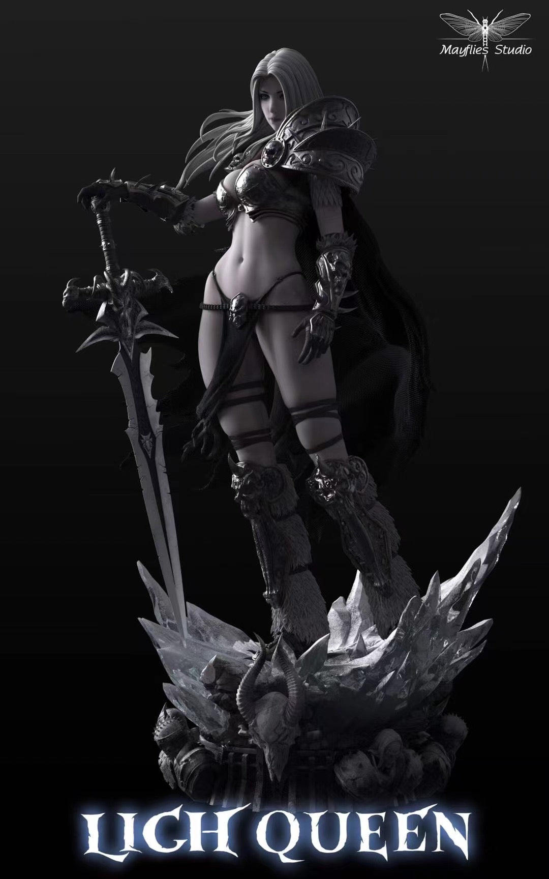 Mayflies Studio Lich Queen Statue - Gothic Fantasy Collectible for Home Decor & Tabletop RPG Gaming