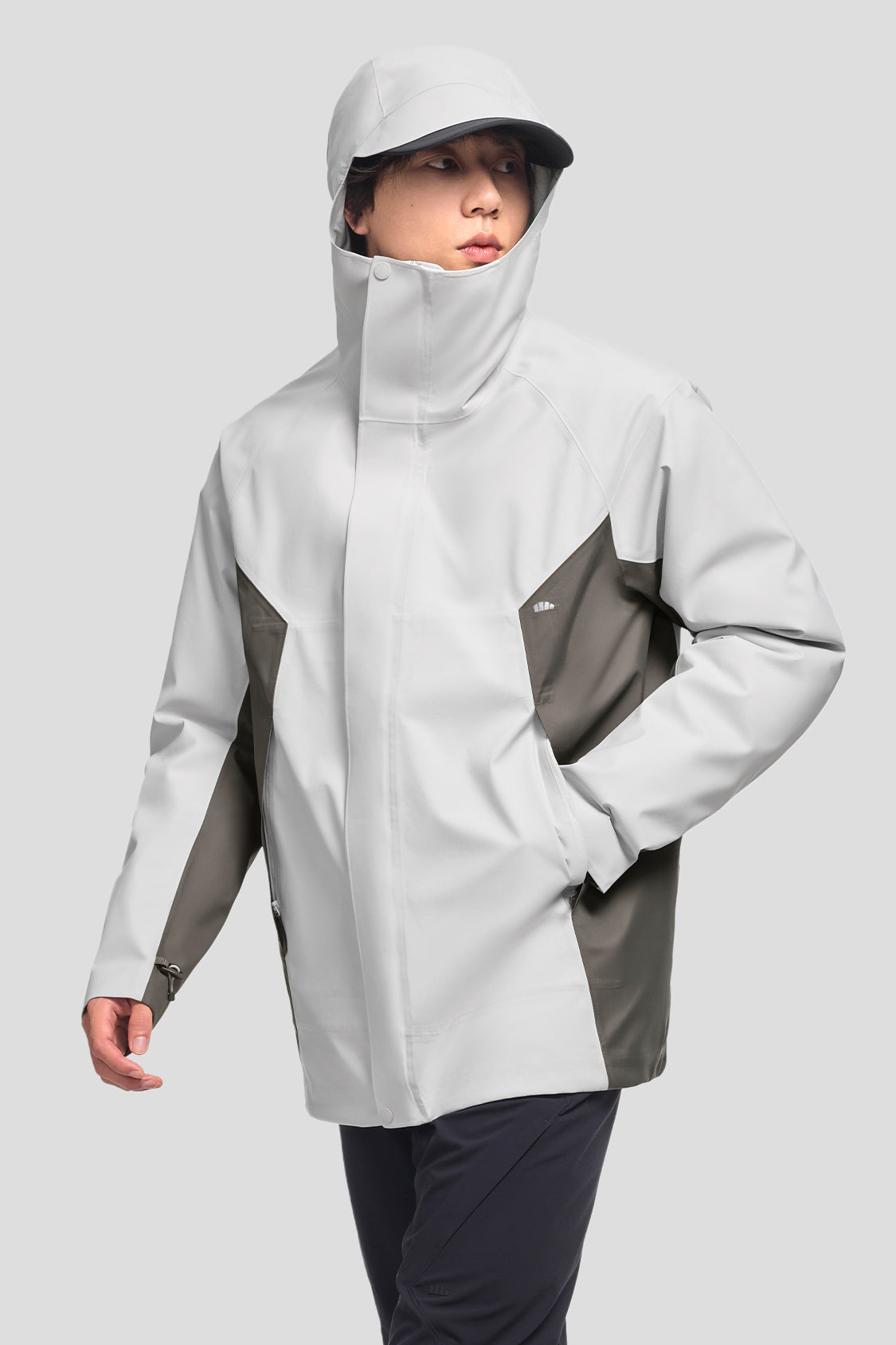 ElementFlex Men's 3-in-1 Relaxed Jacket - Lightweight Waterproof Windbreaker for Hiking, Camping & Outdoor Activities