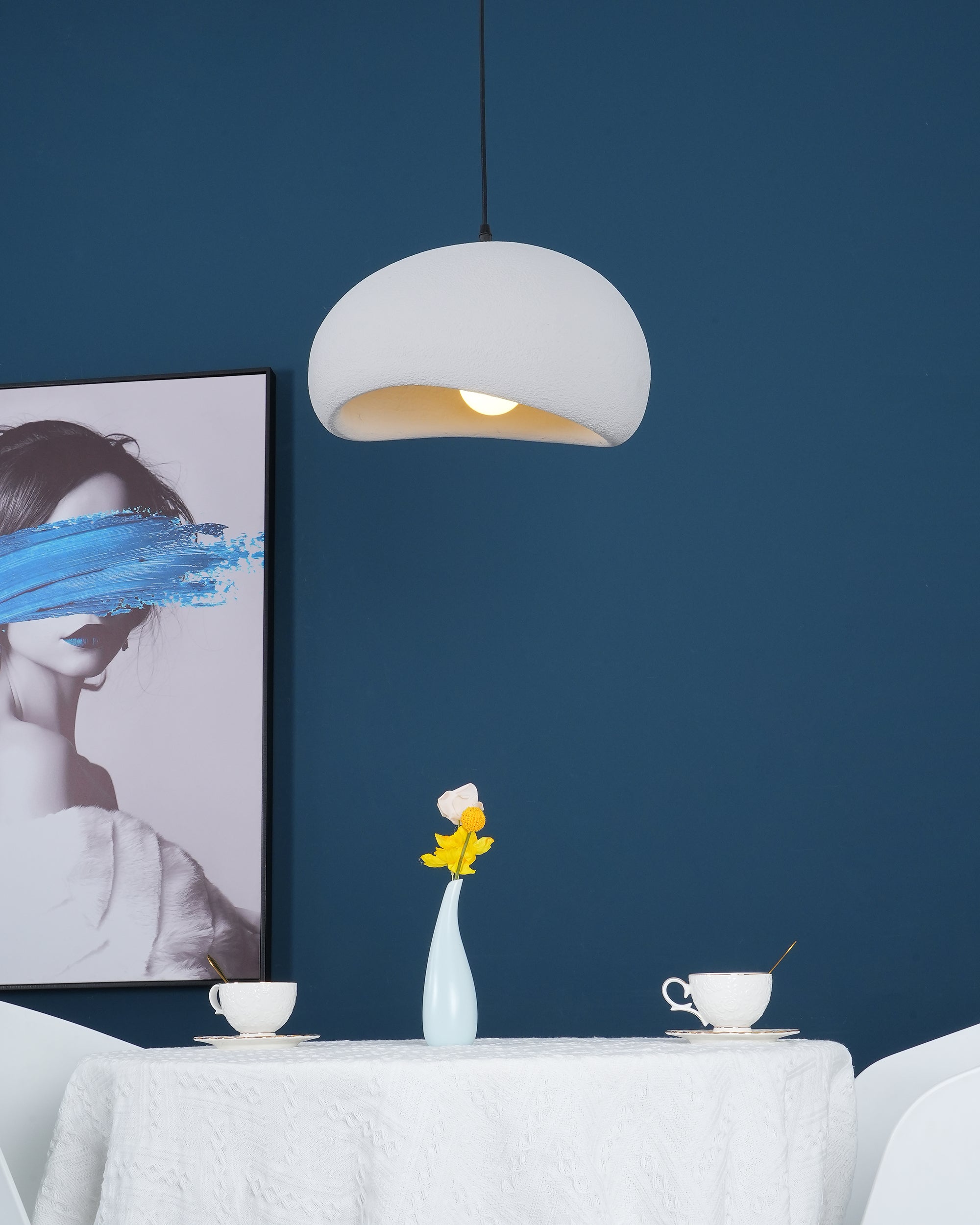 Cloud Pendant Light - Modern B-Shaped Hanging Lamp for Kitchen Island, Dining Room, or Bedroom Lighting