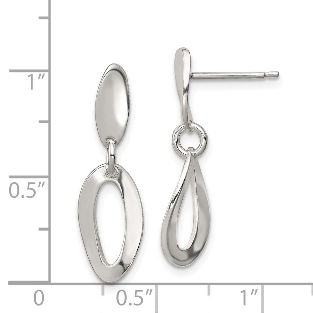925 Sterling Silver Polished Oval Dangle Post Earrings for Women - Hypoallergenic Fashion Jewelry Gift for Birthday, Anniversary & Special Occasions | Perfect for Parties, Weddings & Everyday Wear