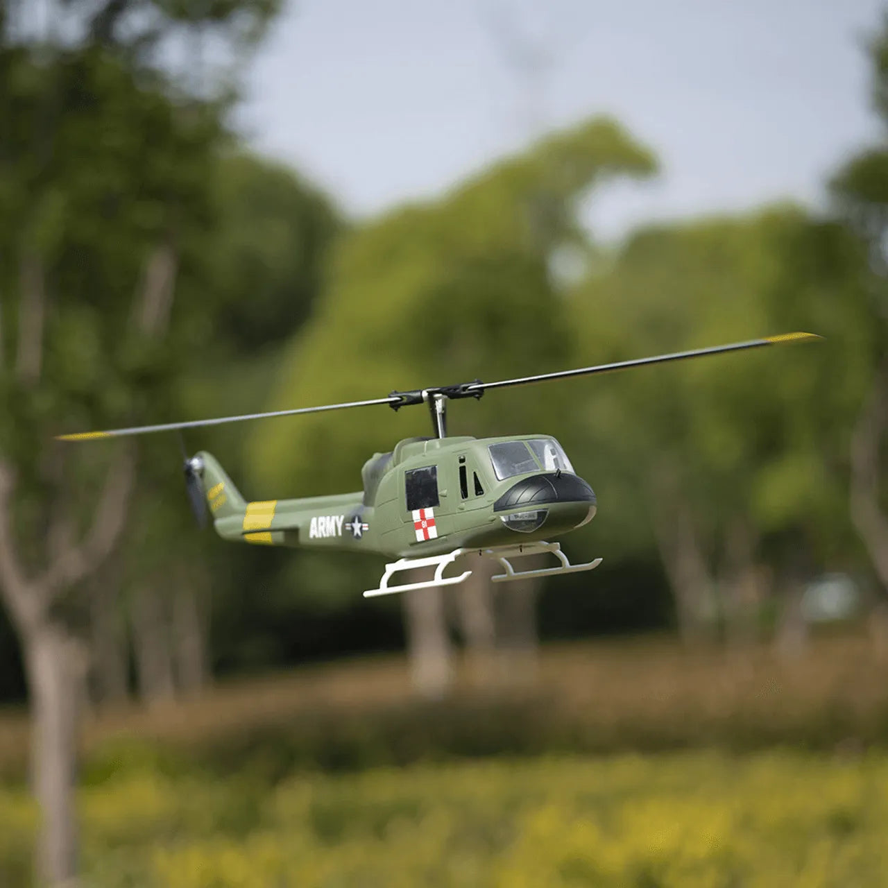 Fly Wing Huey UH1 V3 6CH GPS Self-Stabilizing RC Helicopter with H1 Flight Control - Professional Remote Control Aircraft for Outdoor Flying and Aerial Photography