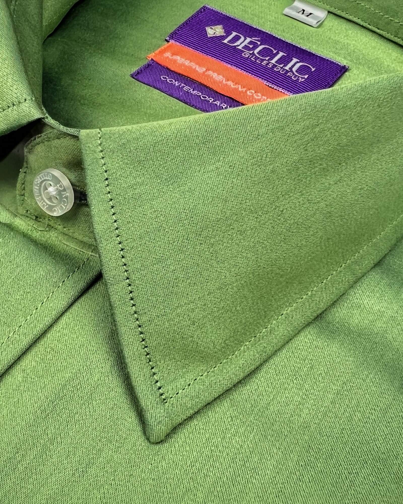 DÉCLIC Rainier Plain Green Shirt for Men - Casual Button Down Shirt for Everyday Wear, Office & Outdoor Activities