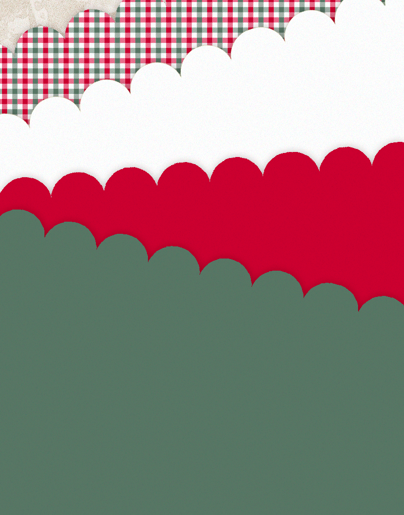 Festive Christmas Checks Scalloped Tissue Paper - Holiday Gift Wrapping, Party Decorations & DIY Craft Projects