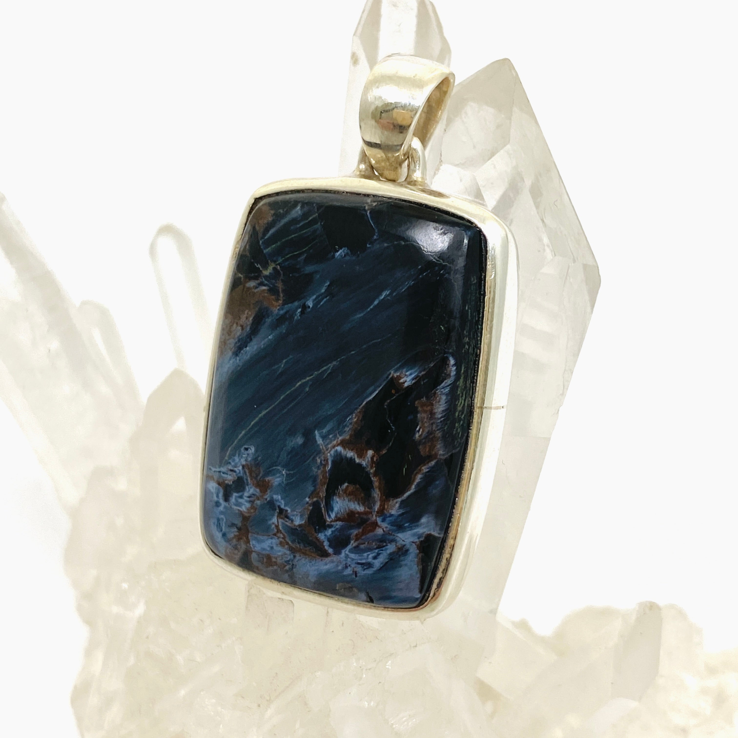 Natural Pietersite Rectangular Cabochon Pendant - Handmade Gemstone Jewelry PPGJ1065 for Women, Gift for Her | Perfect for Everyday Wear, Special Occasions & Spiritual Healing