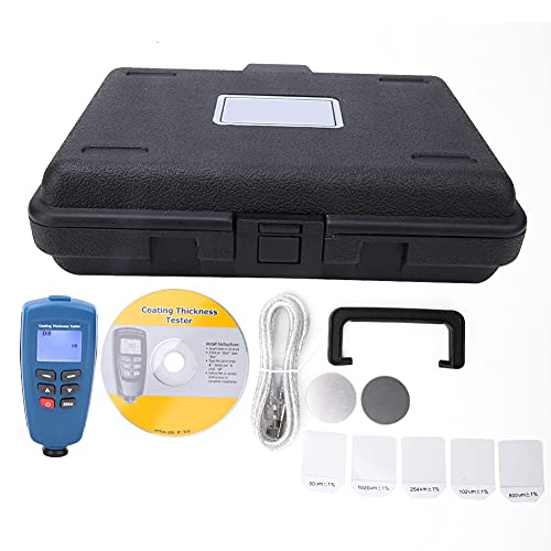 Digital Coating Thickness Gauge 1250μm - Automotive Paint & Electroplating Thickness Tester for Metal, Plastic & Wood Surfaces | Perfect for Quality Control in Auto Repair, Manufacturing & Industrial Applications