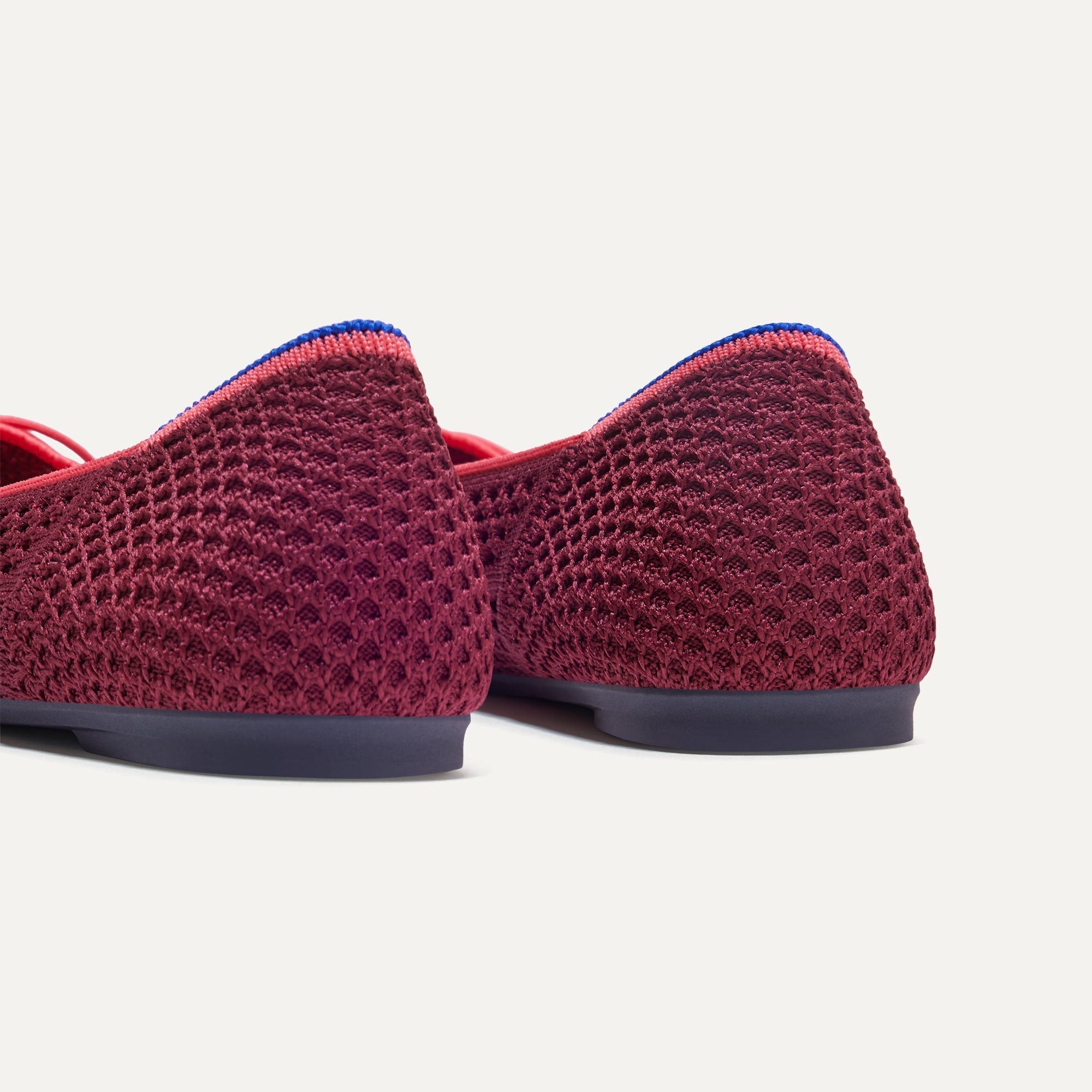 Women's Comfortable Ballet Flats - Berry Mesh Breathable Slip-On Shoes for Casual Wear, Work & Travel