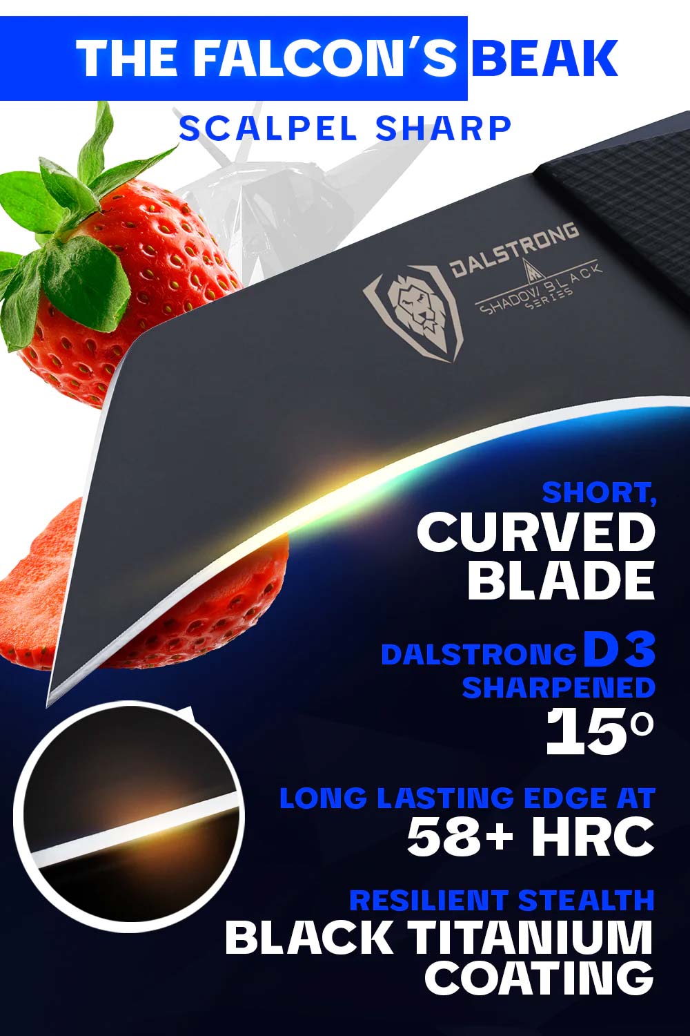 Premium Bird's Beak Paring Knife 2.75