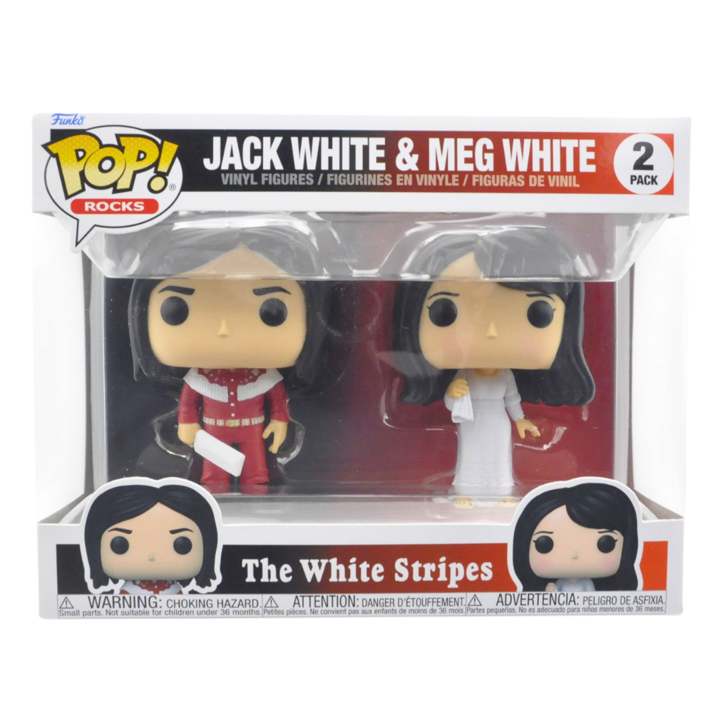 Funko Pop! Jack White & Meg White (The White Stripes) 2-Pack Collectible Vinyl Figures - Perfect for Music Fans & Pop Culture Collectors | Great Gift for Rock Band Enthusiasts & Home Decor