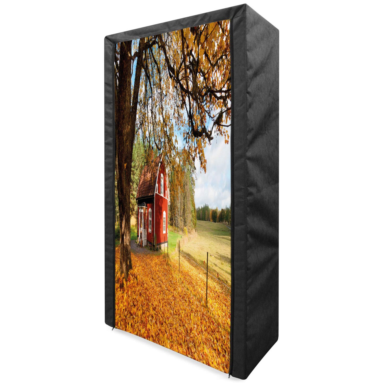 Ambesonne Portable Fabric Wardrobe with Shelves - 33.5