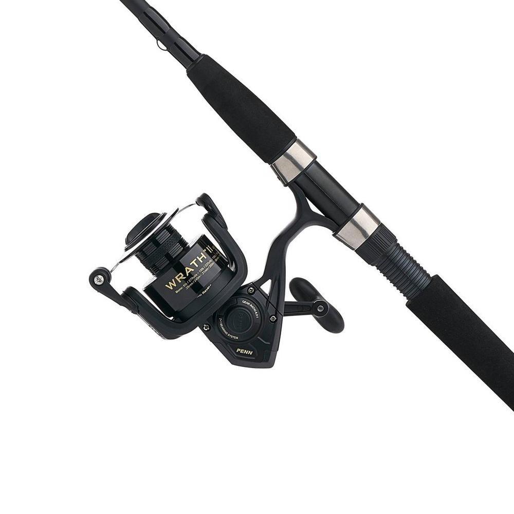 Penn Wrath II Spinning Fishing Rod and Reel Combo - Lightweight Graphite Rod with Smooth Ball Bearing Reel for Freshwater & Saltwater Fishing - Perfect for Bass, Trout, and Walleye Anglers