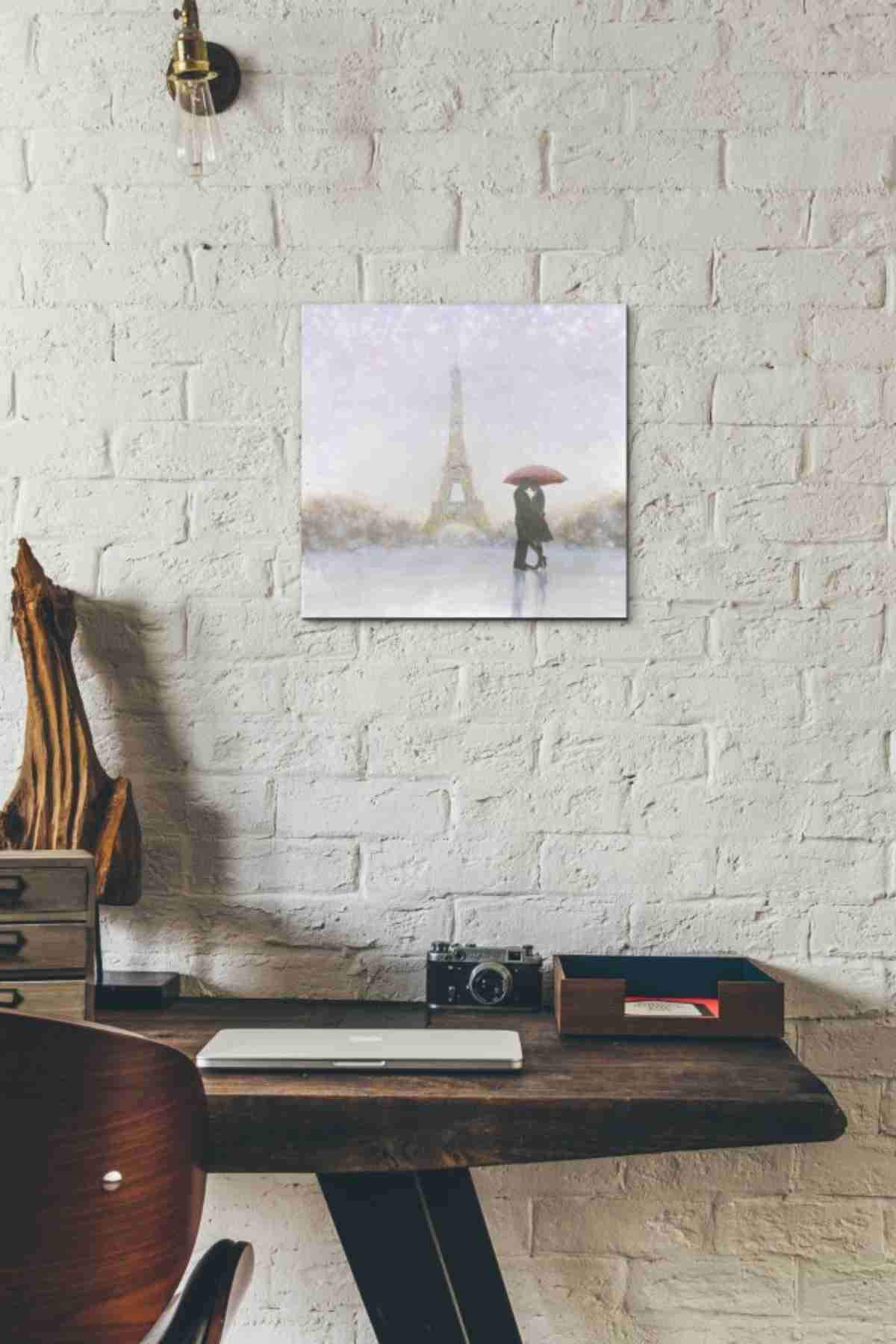 Marco Fabiano 'Eiffel Romance' Canvas Wall Art - 12x12 Inch Parisian Decor, Perfect for Living Room, Bedroom & Office Décor