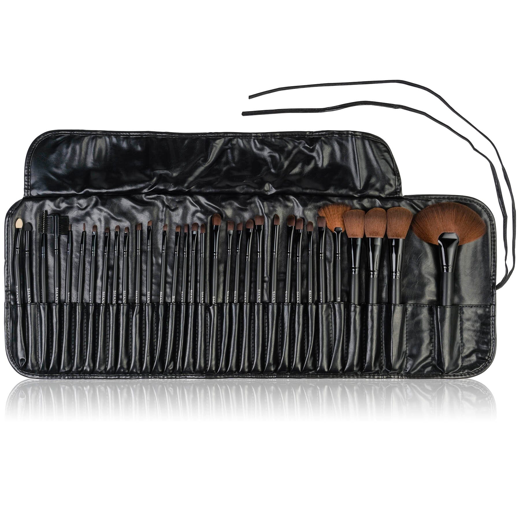 32-Piece Professional Makeup Brush Set with Vegan Leather Pouch - Synthetic Bristles for Foundation, Contour & Eyeshadow - Perfect for Makeup Artists & Beauty Enthusiasts