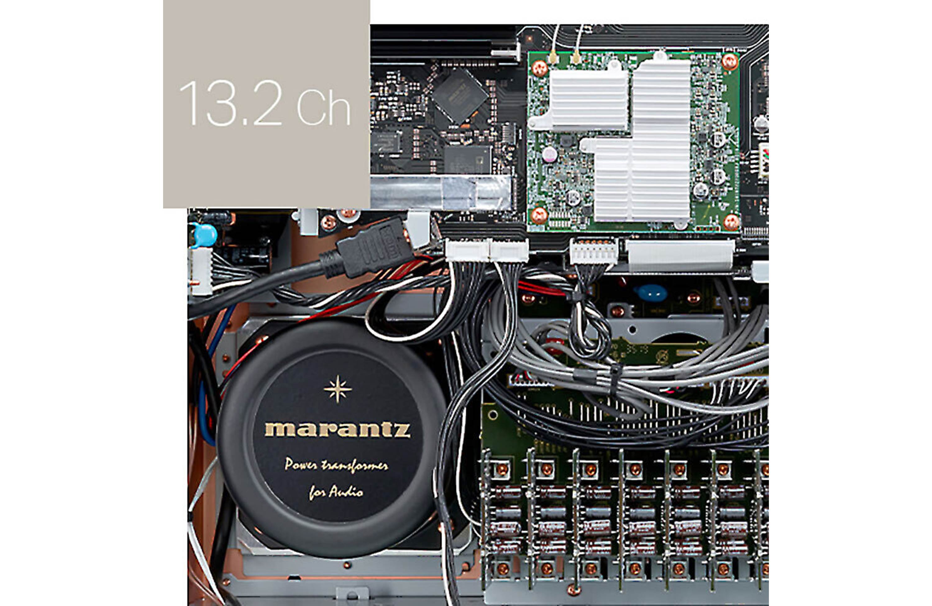 Marantz AV8805A 13.2 Channel 4K Ultra HD Network AV Preamplifier with HEOS - Premium Home Theater Audio System for Movies & Music