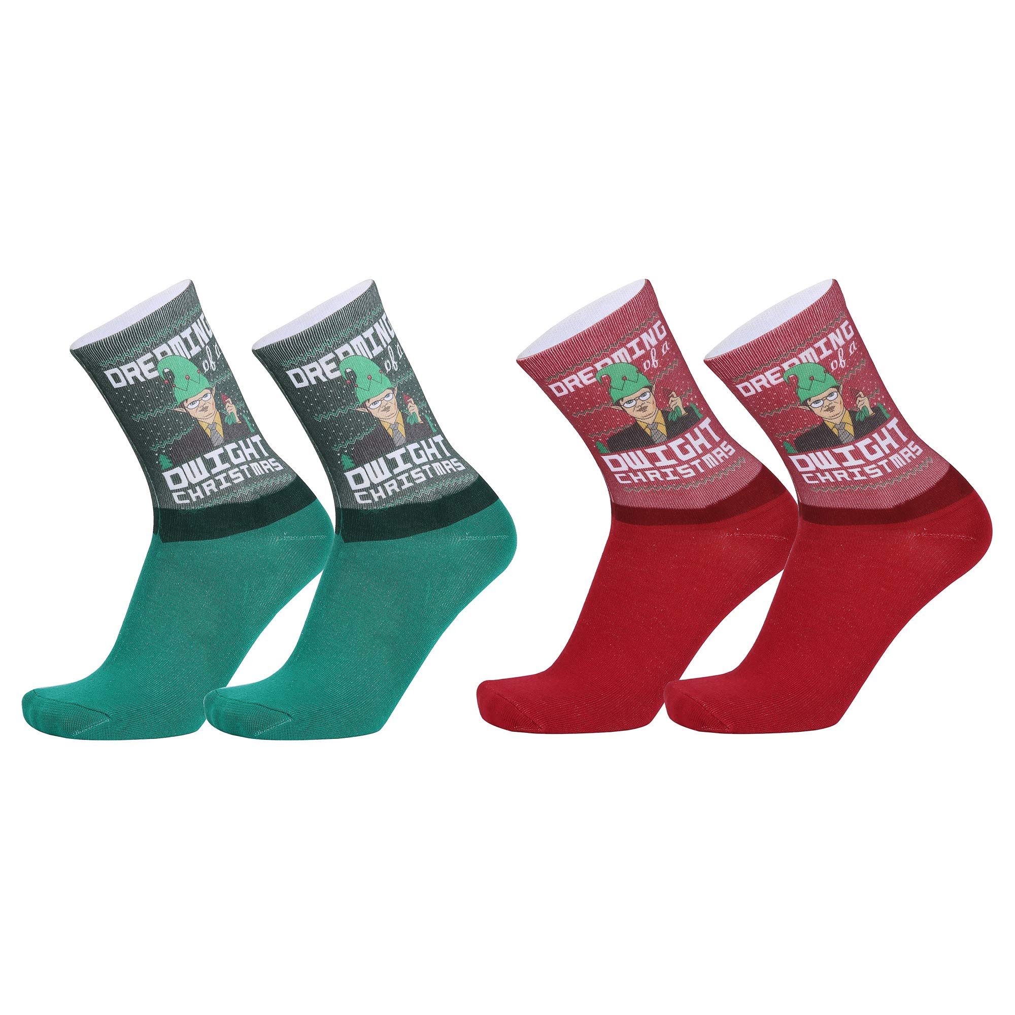 Funny Dwight Schrute Socks for Men & Women - The Office TV Show Inspired Novelty Dress Socks - Perfect Christmas Gifts & Office Party Costume Accessories