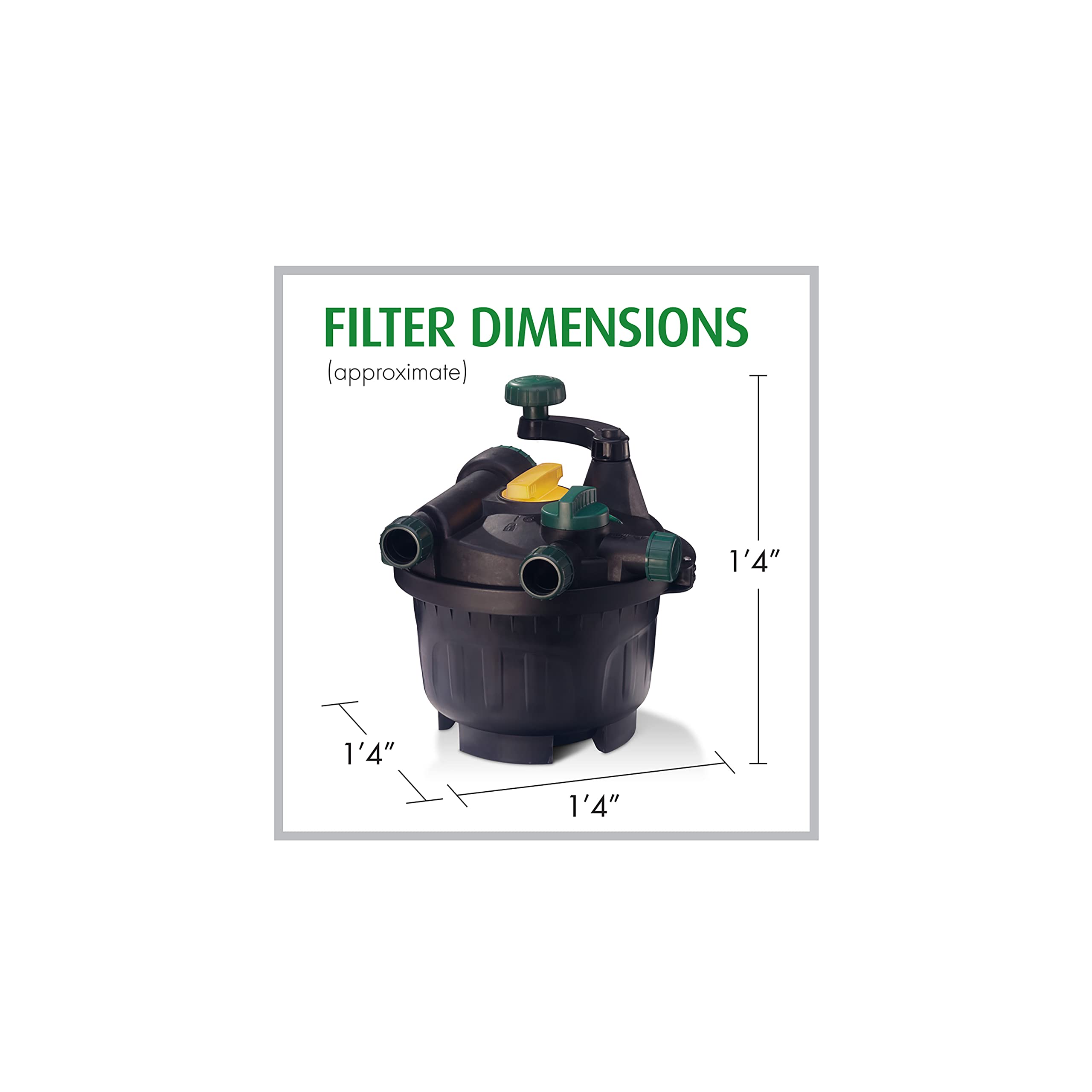 Premium Pond Clean Hands System with Mechanical & Biological Filtration - Foam-Free UV Water Clarifier for Ponds up to 750 Gallons (Black, Model 8846) - Easy Maintenance for Crystal Clear Water in Backyard Ponds & Water Gardens