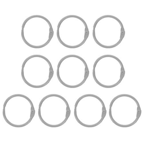RY-CAN 10-Piece Metal Loose Leaf Binder Rings for DIY Scrapbooks, Albums, School & Office Supplies - Durable Book Hoops for Crafting, Organizing Documents & Photo Projects