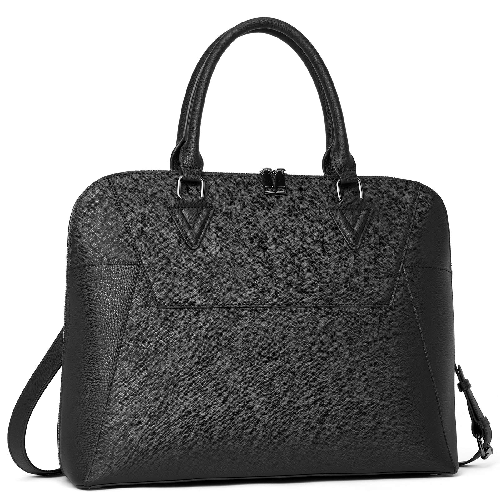 BOSTANTEN Women's Leather Briefcase - 15.6 Inch Laptop Bag for Work, Professional Shoulder Bag & Crossbody Handbag - Perfect for Office, Business Travel & Daily Commute