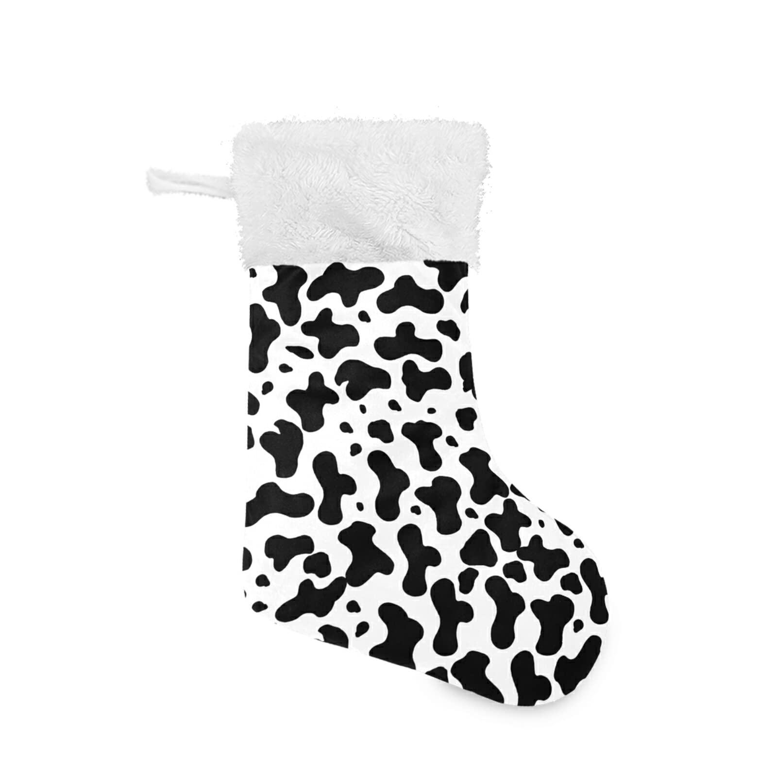 Xigua Cow Print Christmas Stockings - 18 Inch Holiday Socks for Kids & Family (2 Pack) | Festive Candy Stocking for Christmas Party Decorations & Gift Exchange