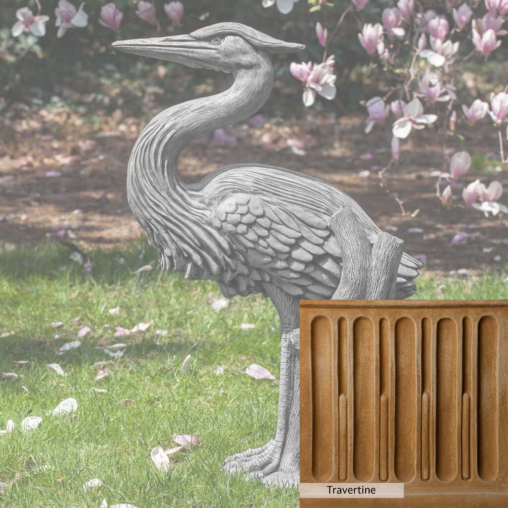 Campania International Heron Statue - Elegant Outdoor Garden Decor for Patio, Yard, and Poolside Landscaping